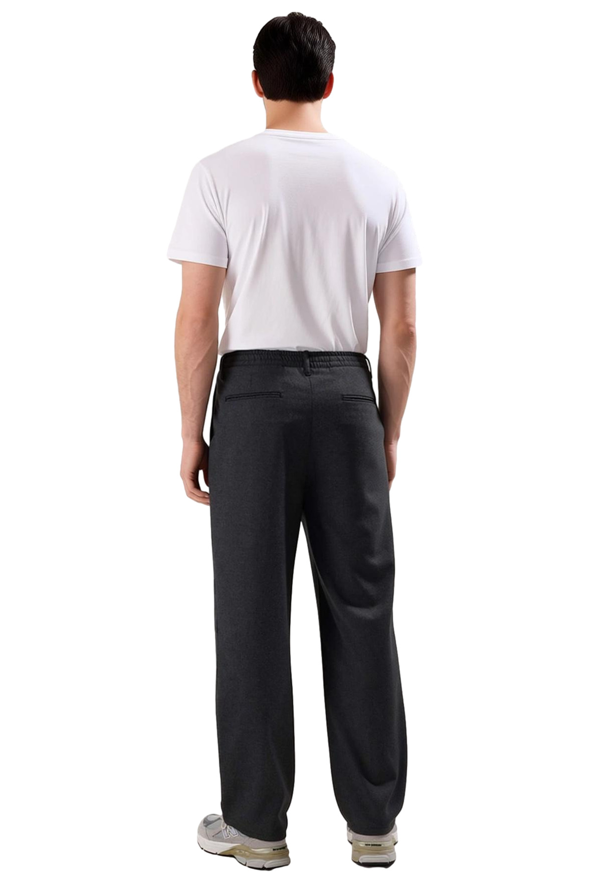 Erkek Moda Bol Paça Wide Leg Pantolon Günlük Kullanım İçin Rahat Hafta Sonu Yazlık