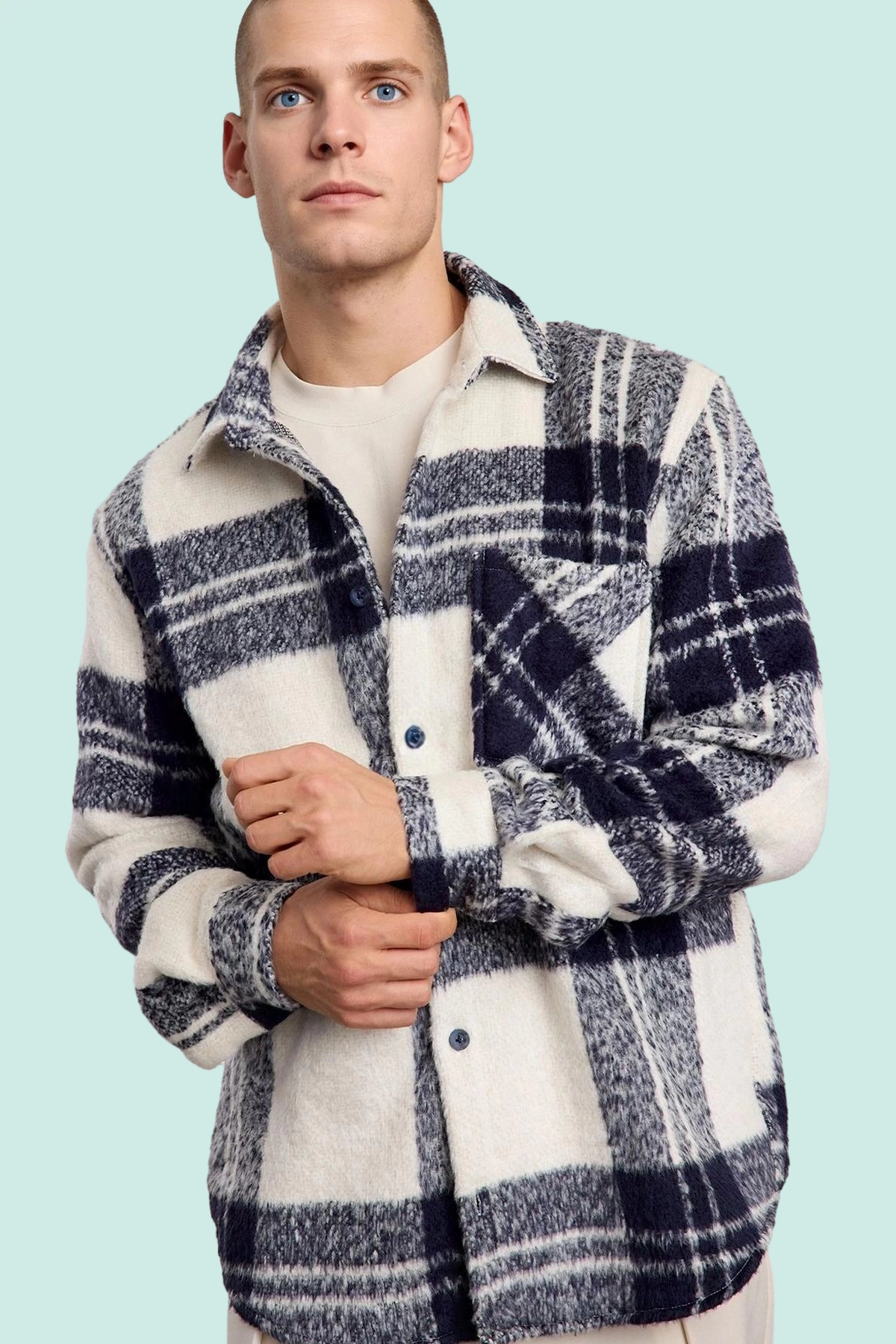 Unisex Oversize Fit Kışlık Kareli Flanel Gömlek Ceket Şehir Hayatında Konforlu Bir Dokunuş