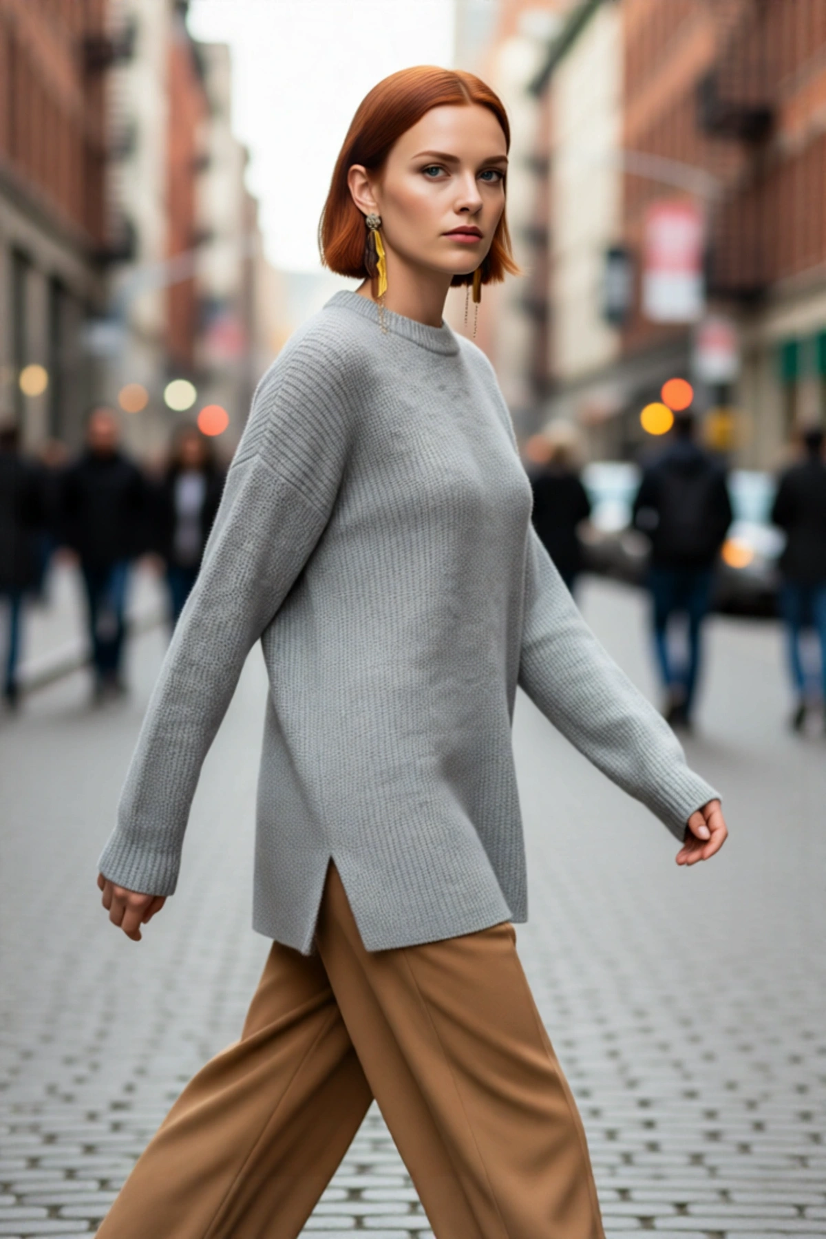 Kadın Oversize Kalıp Düşük Kol Bisiklet Yaka Triko Kazak Basic Rahat Kışlık Stil Seçimi Kaliteli