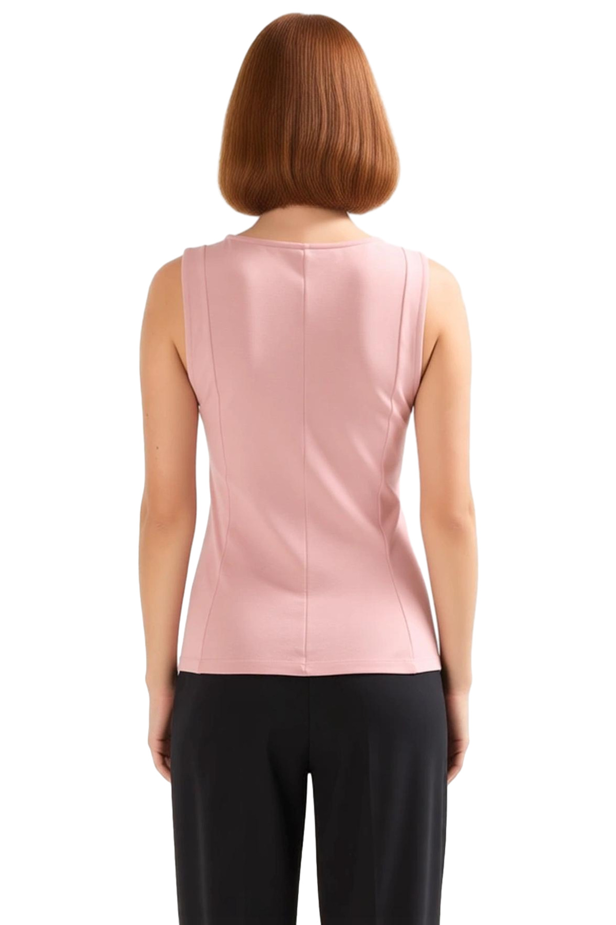 Kadın Fitted Peplum Kolsuz Örme Bluz Seçkin Malzeme Rahat Kullanım Zarifane Tasarım