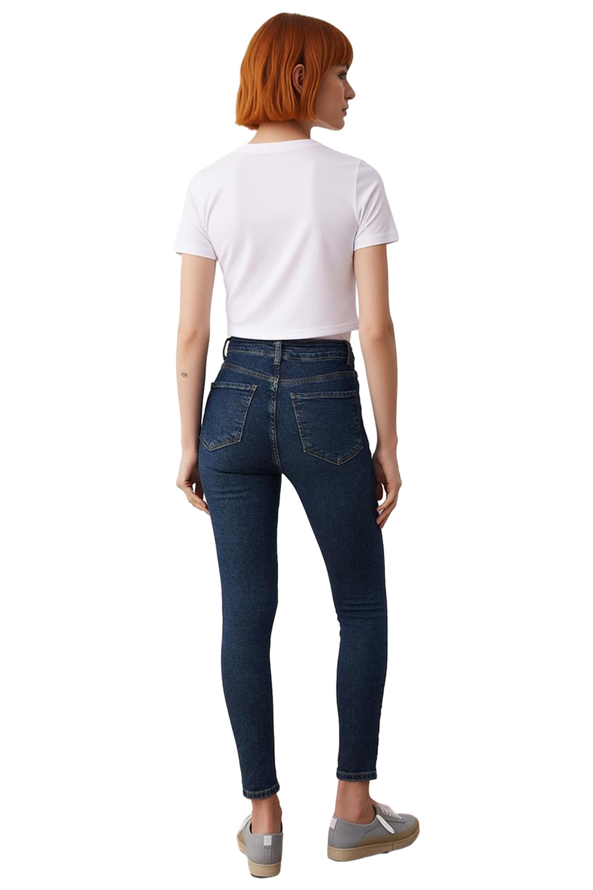 Kadın Moda Skinny Jean Yüksek Bel Dar Paça Denim Günlük Kombinler Hafta Sonu Mevsimlik Kullanım