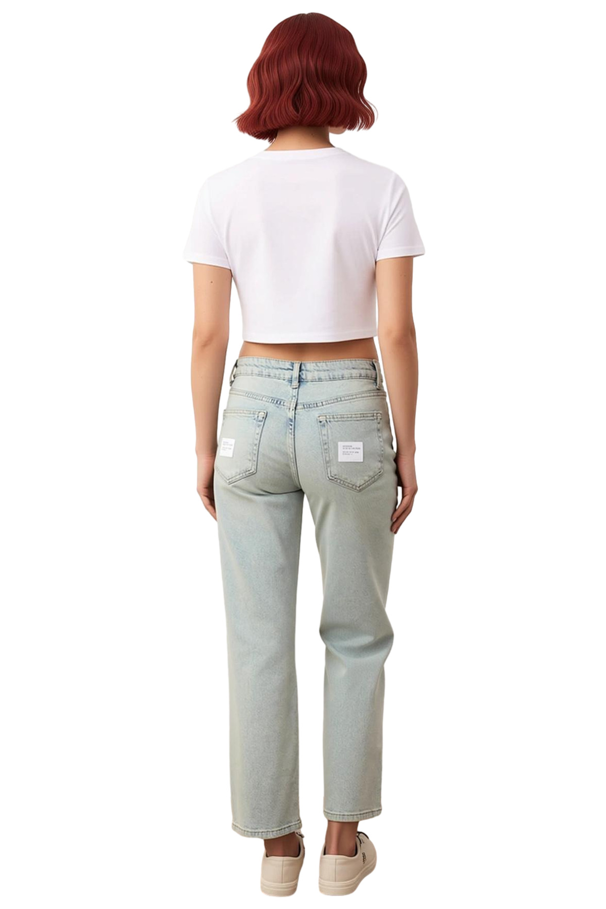 Kadın Açık Düz Kesim Denim Pantolon Fonksiyonel Dayanıklı Kaliteli Konforlu Estetik Modern