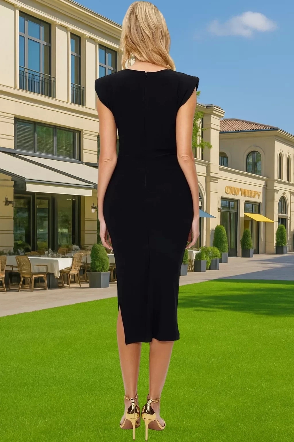 Kadın Örme Midi Elbise Astarlı Bodycon Kesim Kayık Yaka Özel Günler Yaz Aylarının Vazgeçilmezi