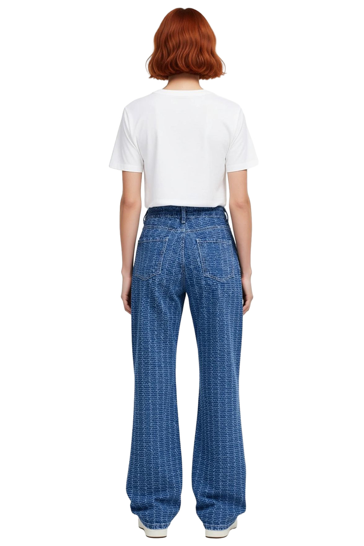 Kadın Dokulu Wide Leg Jean Pantolon Fonksiyonel Dayanıklı Kaliteli Konforlu Estetik Modern