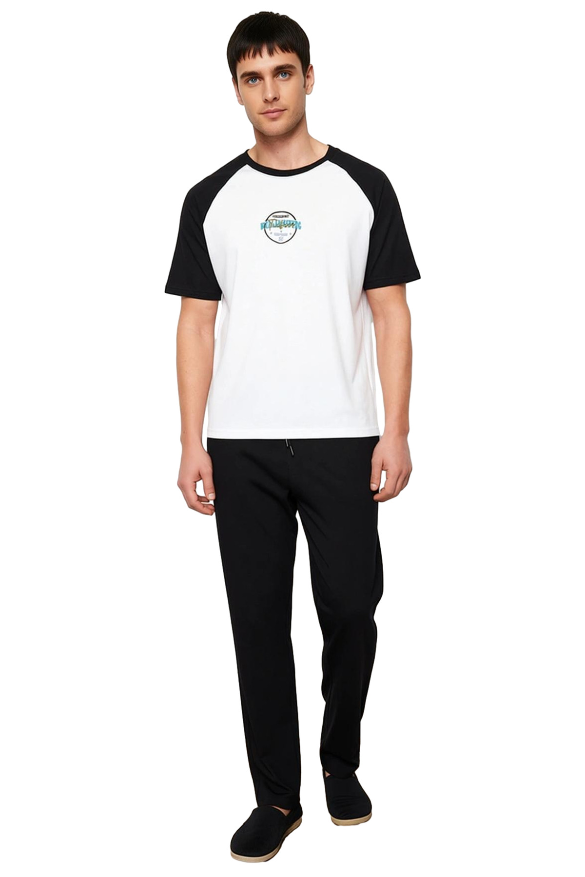 Erkek Baskılı Reglan Kol Pijama Takımı Fonksiyonel Dayanıklı Kaliteli Konforlu Estetik Şık