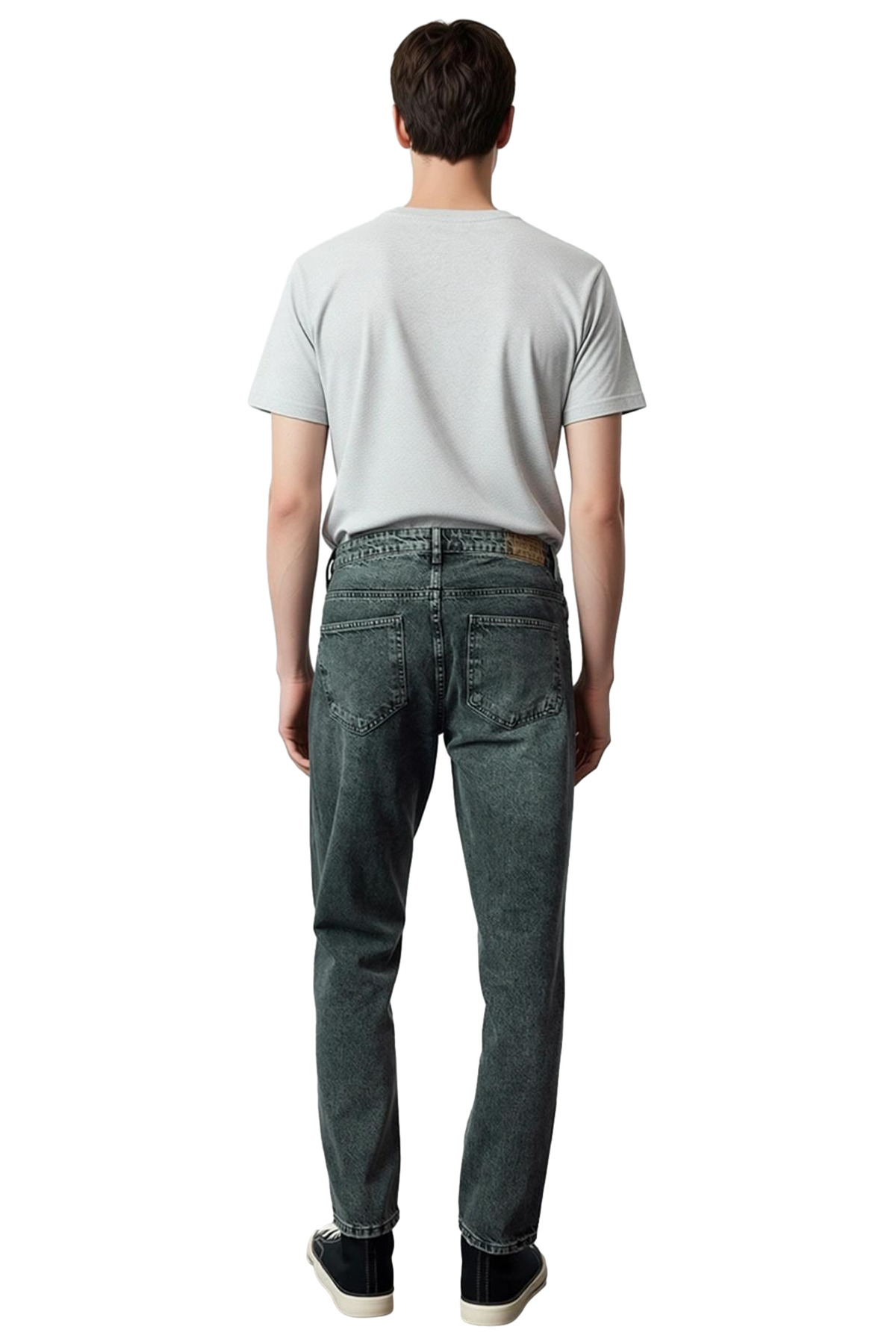 Erkek Moda Pamuk Regular Fit Denim Pantolon Rahat Kalıp Günlük Kombinler Mevsimlik Kullanım