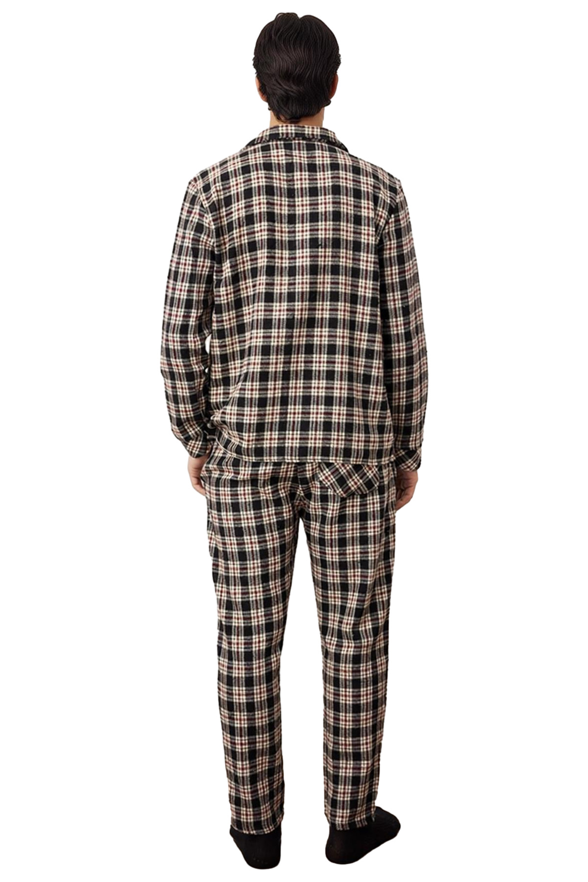 Erkek Ekose Dokuma Gömlek ve Pantolon Pijama Takımı Fonksiyonel Dayanıklı Kaliteli Estetik