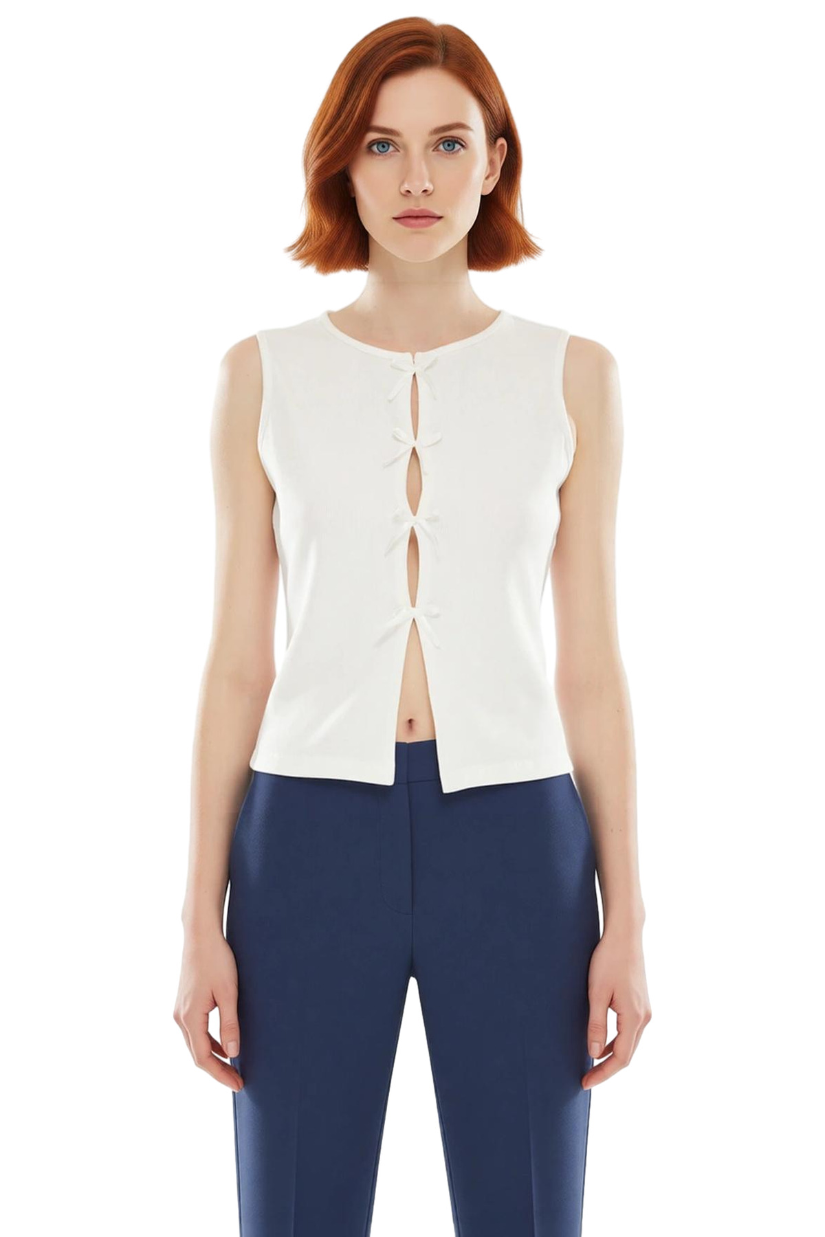 Kaşkorse Bisiklet Yaka Crop Bluz Pamuklu Günlük Tarz Zarifane Tasarım Modern Stil