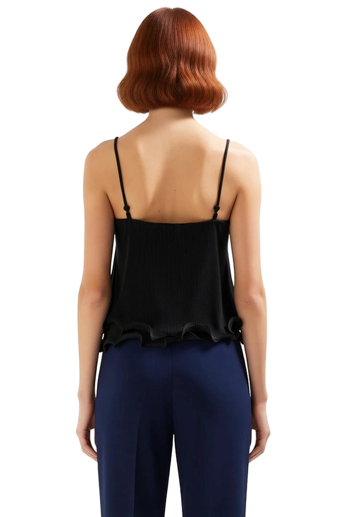 Pilise Crop Bluz Fitted Kalıp Polyester Yazlık Şık Seçkin Malzeme Rahat Ve