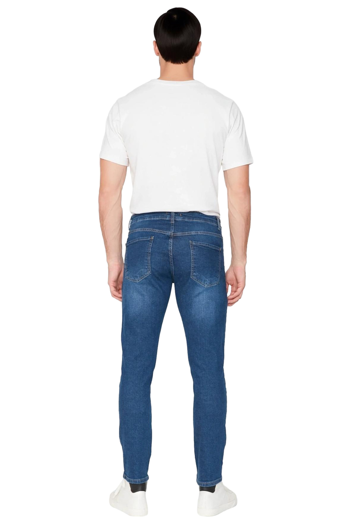 Erkek Moda Slim Fit Dar Kesim Denim Kot Pantolon Esnek Kumaş Günlük Kullanım Mevsimlik Kullanım