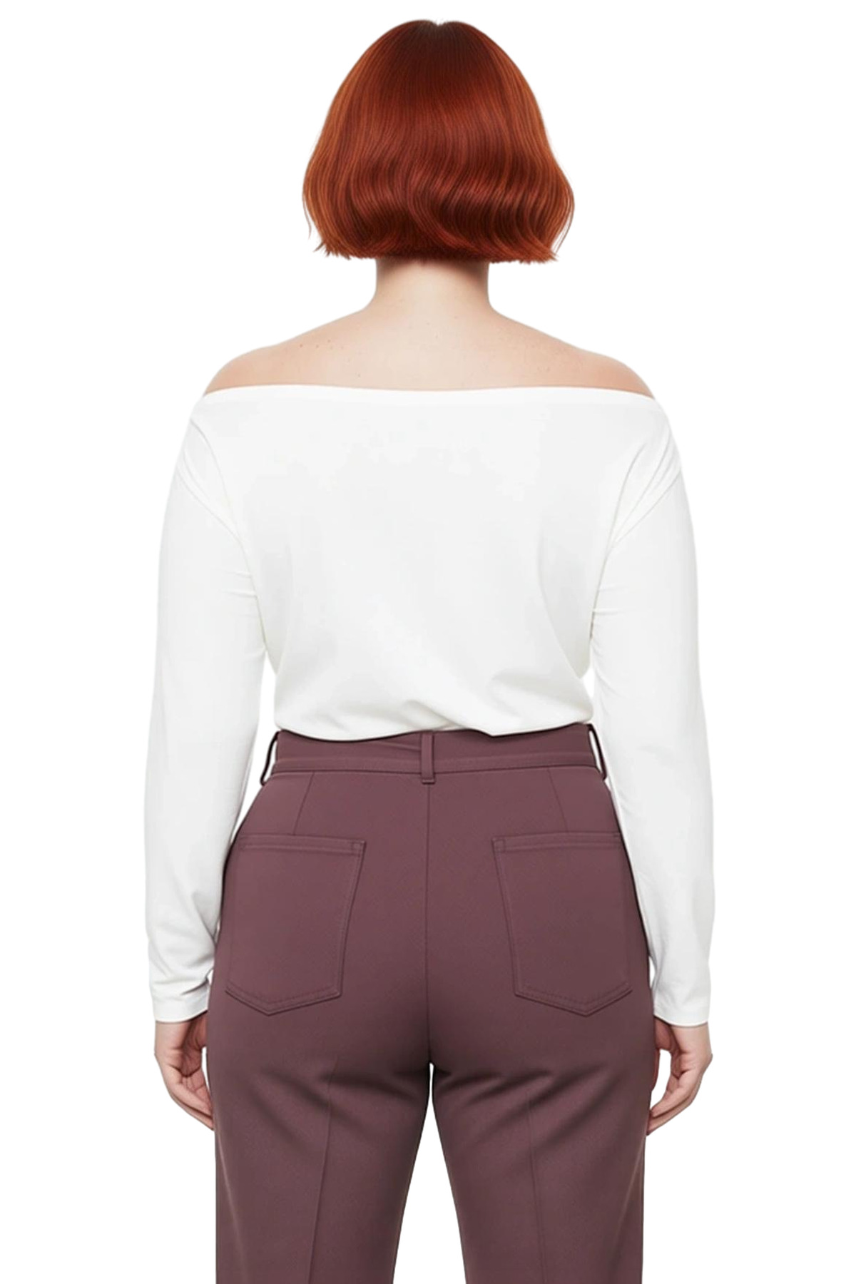 Kadın Carmen Madonna Yaka Esnek Dökümlü Örme Crop Bluz Cool & Comfort Tarzı Günlük Kullanıma