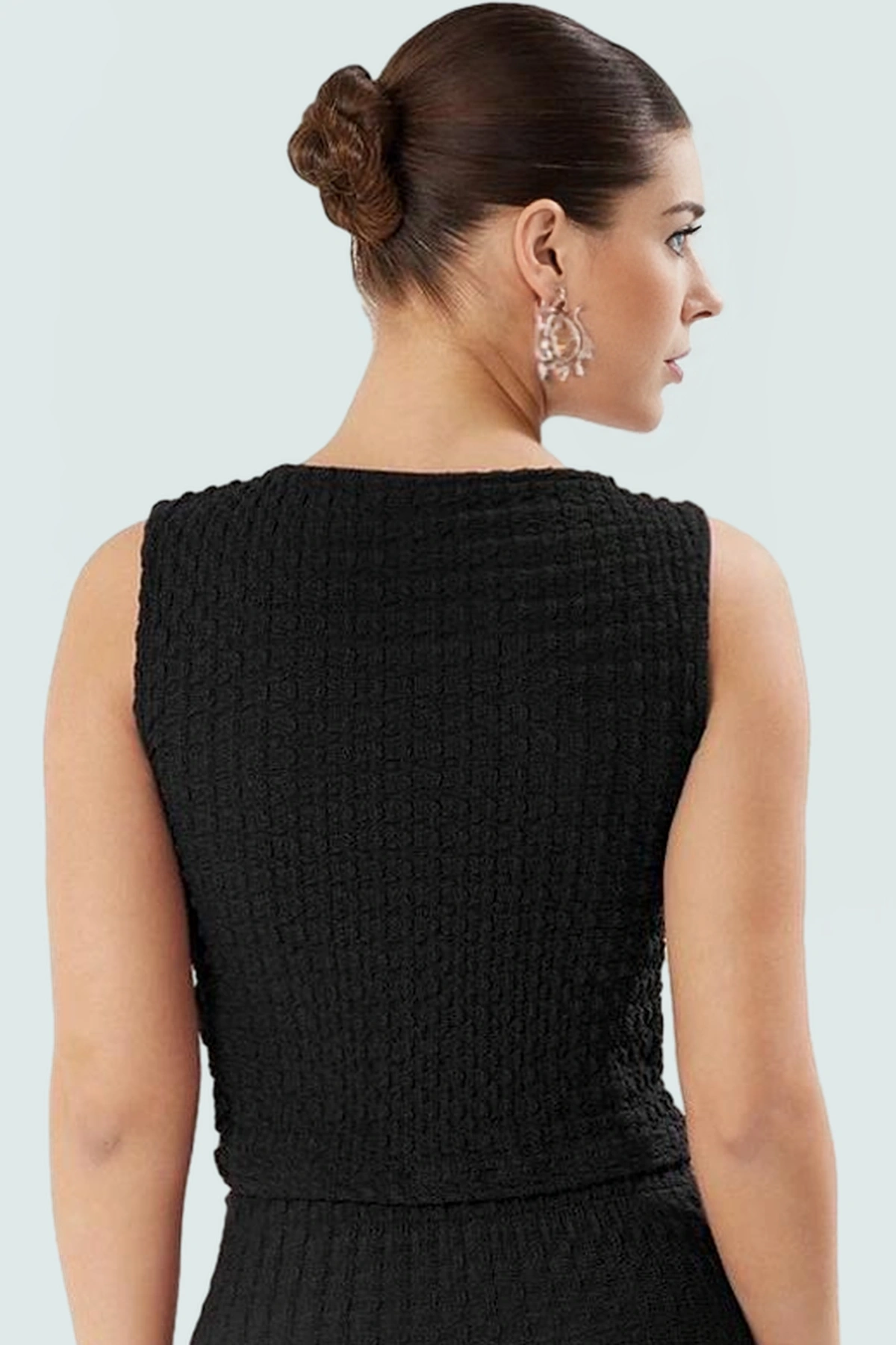 Kadın Örme Fitted Kalem Etek Bluz Takım Günlük Yaz Konforlu Kesim Modern Stil Seçkin Malzeme