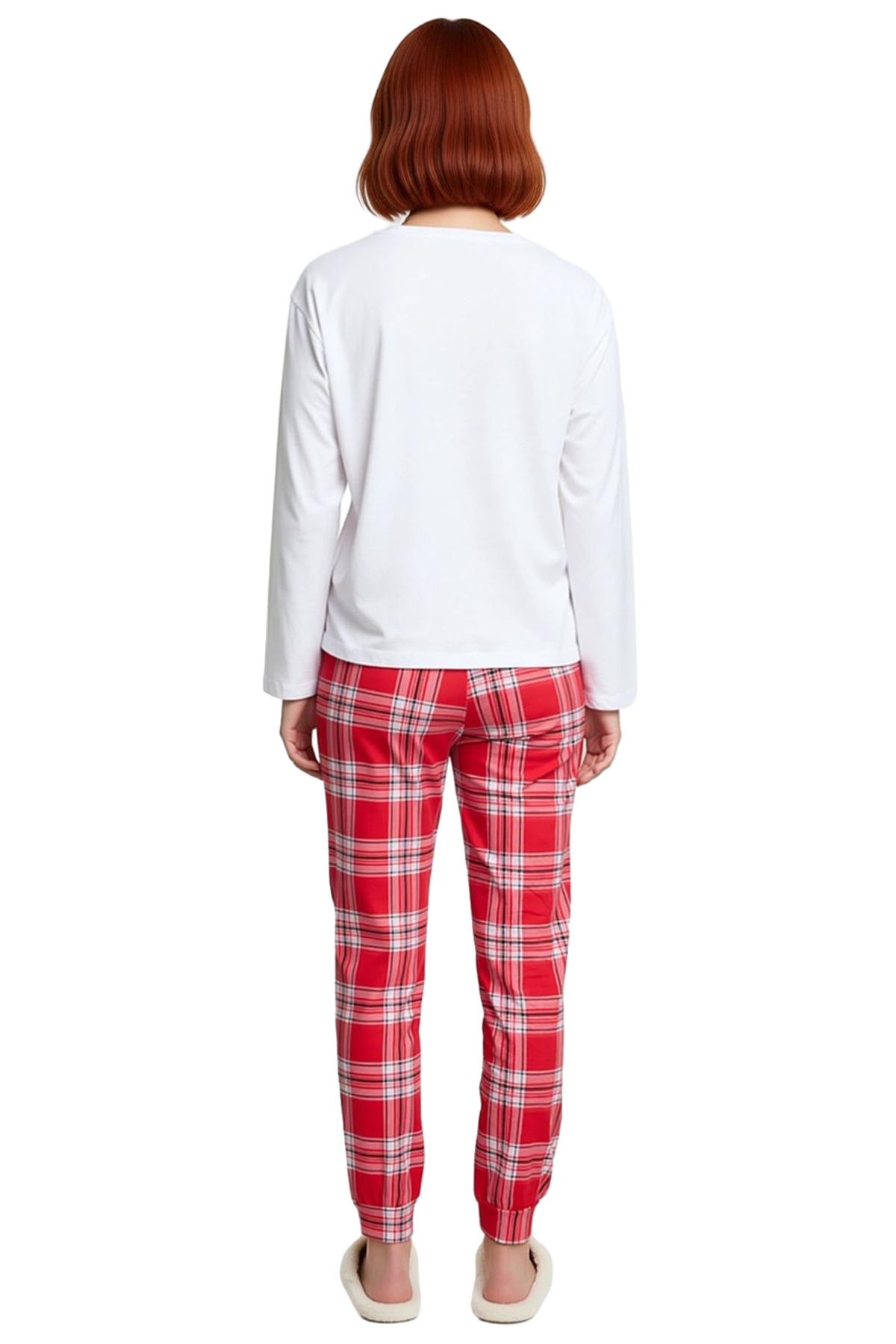 Kadın Kışlık Pijama Takımı %100 Pamuk Regular Kalıp Rahat Uyku Trend Tasarım Konforlu Kesim