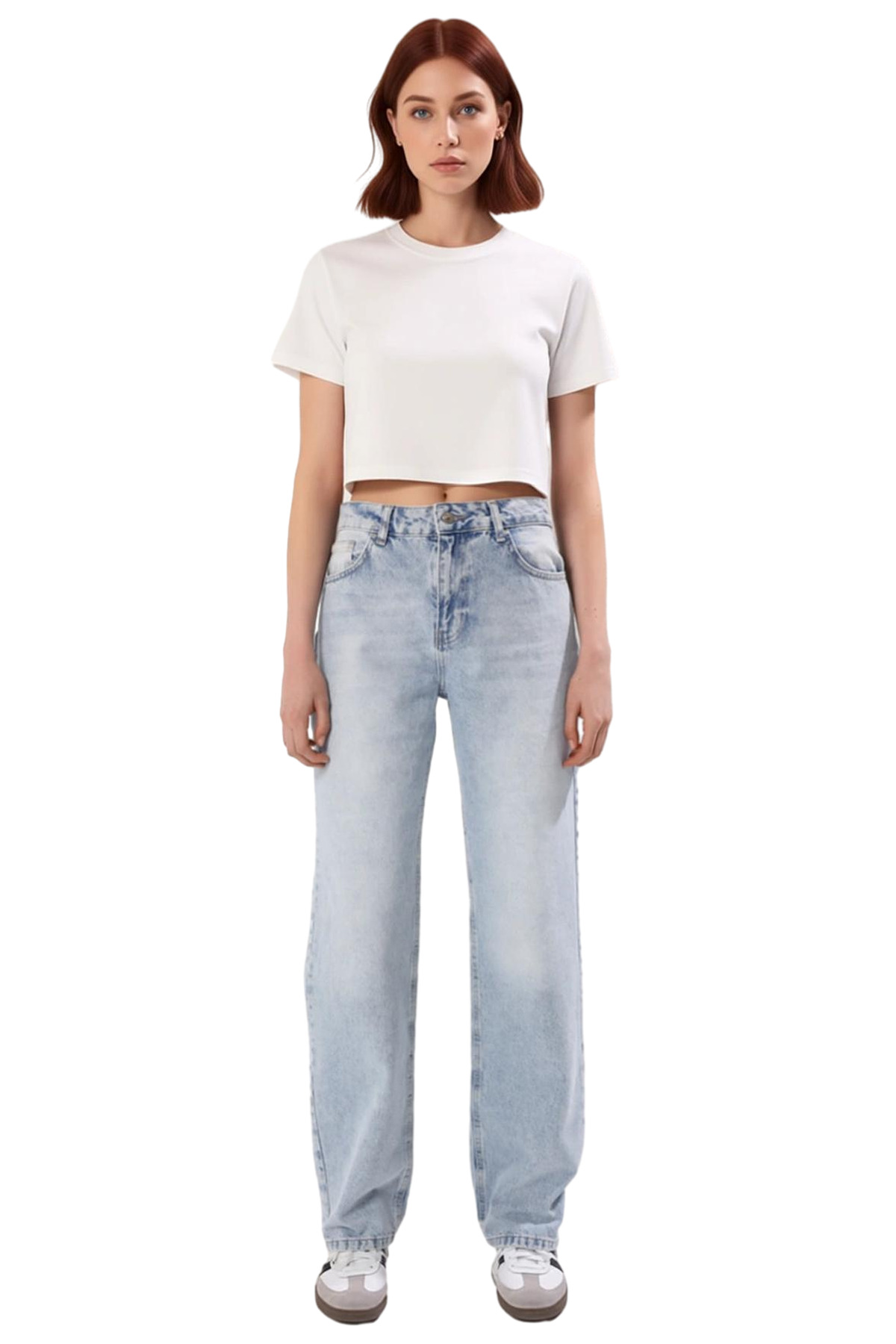 Kadın Moda Wide Leg Jean Düşük Bel Pamuklu Günlük Kombinler Hafta Sonu Mevsimlik Kullanım