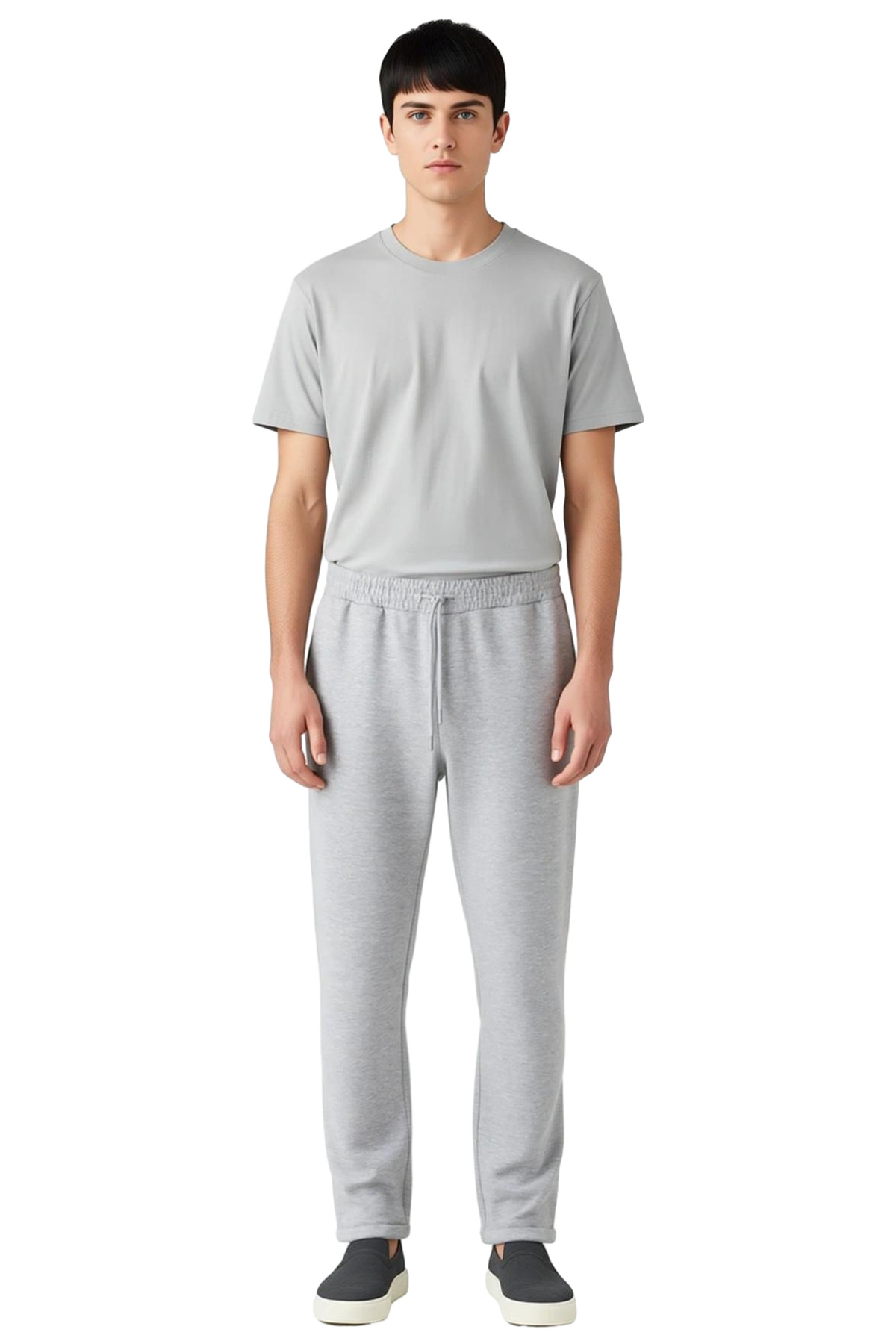 Erkek Moda Regular Fit Rahat Beli Lastikli Duble Paça Pantolon Dokuma Kumaş Günlük Kullanım