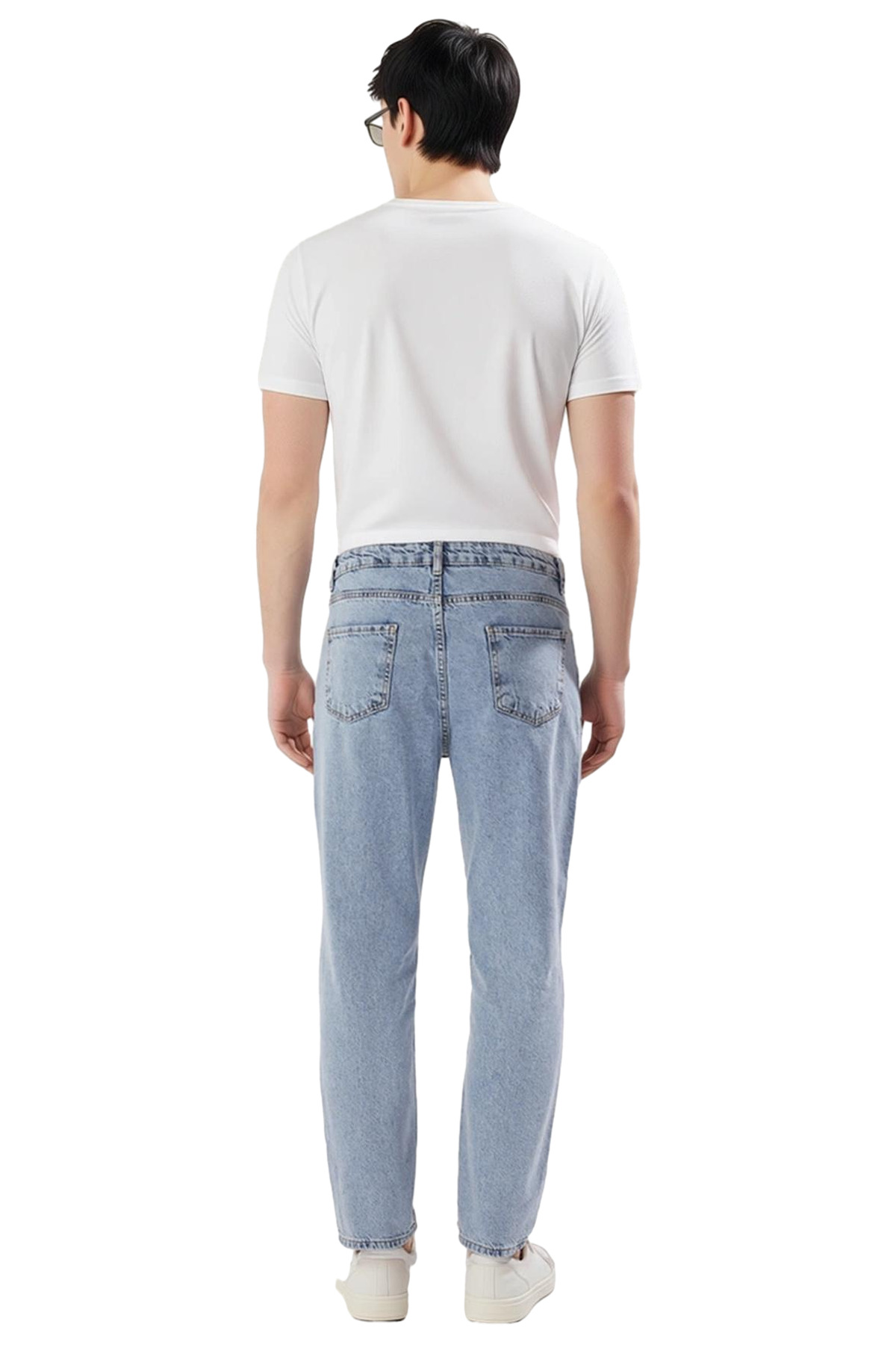 Erkek Moda Denim Kot Pantolon Pamuk Relaxed Fit Günlük Kullanım Hafta Sonu Mevsimlik Kullanım
