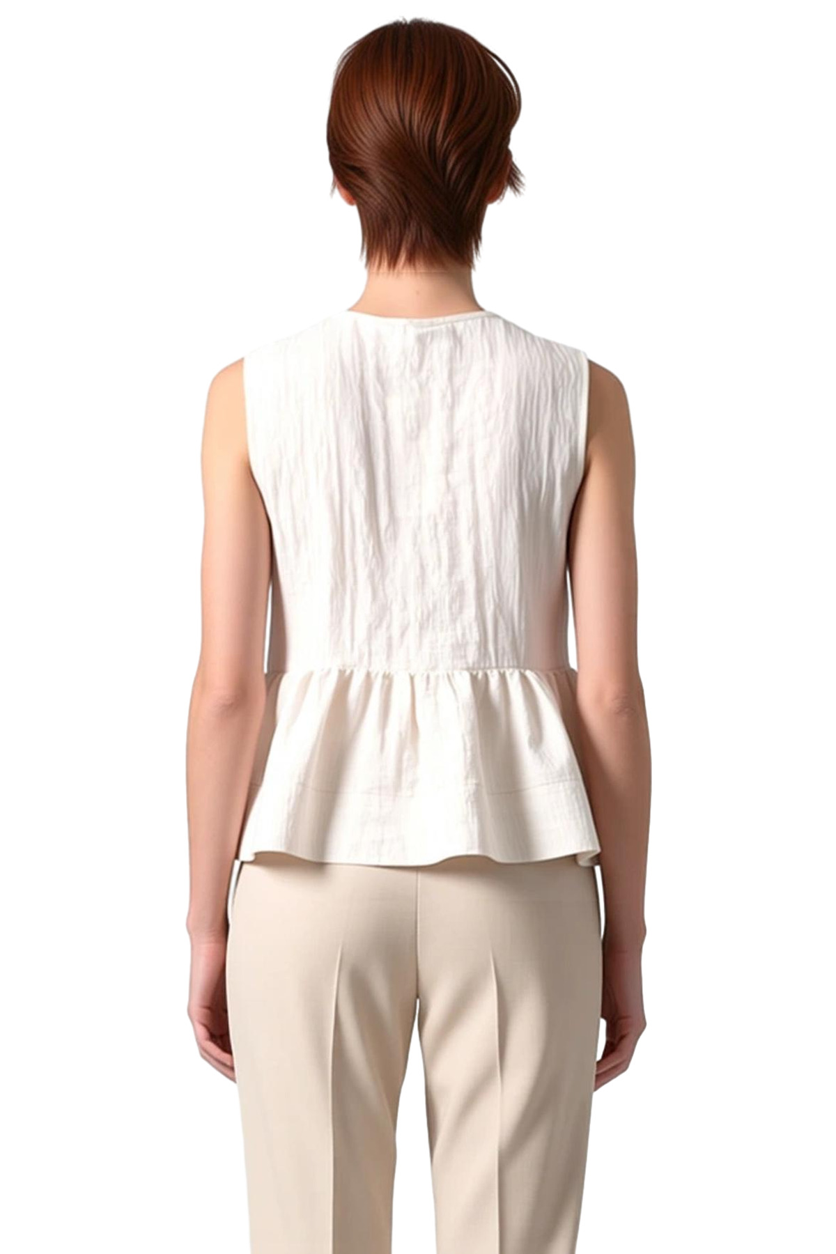 Keten Görünümlü Büzgülü Crop Bluz Rahat Yazlık Stil Dayanıklı Malzeme Kullanım