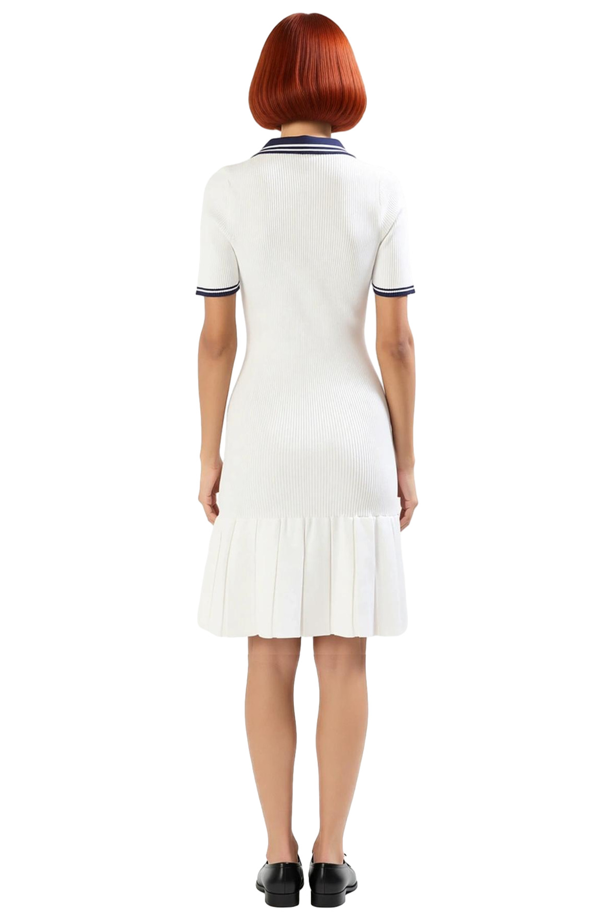 Kadın Mini Polo Yaka Triko Elbise Pileli Etek Yazlık Rahat Günlük Stil Yaz Aylarının Vazgeçilmezi