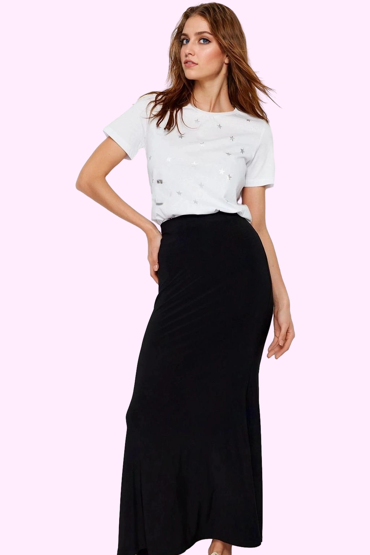Kadın Maxi Etek Kalem Kalıp Örme Kumaş Günlük Casual Stil Hafta Sonu Yaz Aylarının Vazgeçilmezi