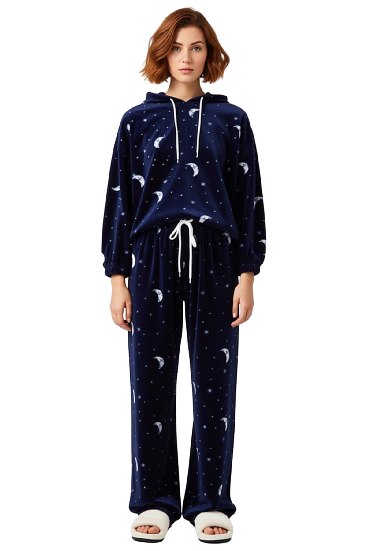 Kadin Galaksi Desenli Polar Pijama Takımı Fonksiyonel Dayanıklı Kaliteli Konforlu Estetik Şık