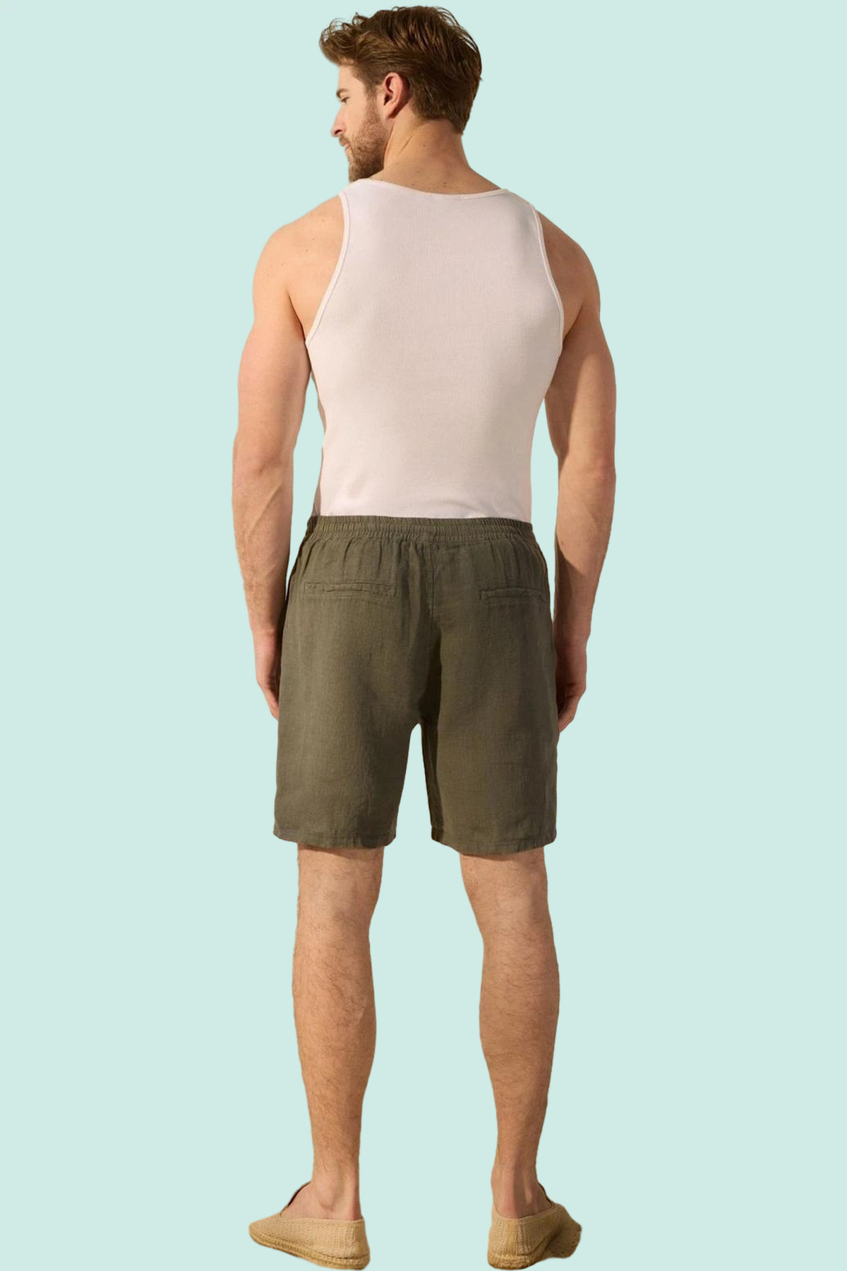 Erkek Moda Regular Fit Keten Şort Rengi Boru Paça Yazlık Şort Stilin Buluştuğu Yer