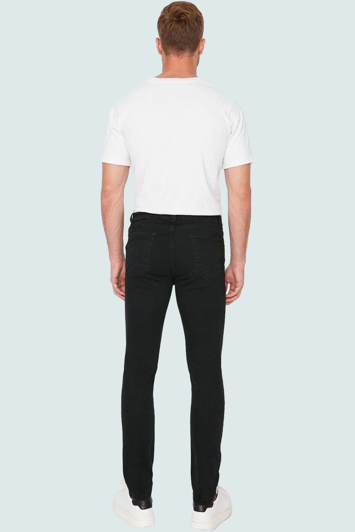 Erkek Moda Skinny Dar Kesim Jeans Kot Pantolon Regular Boy Pamuk Günlük Stil Mevsimlik Kullanım
