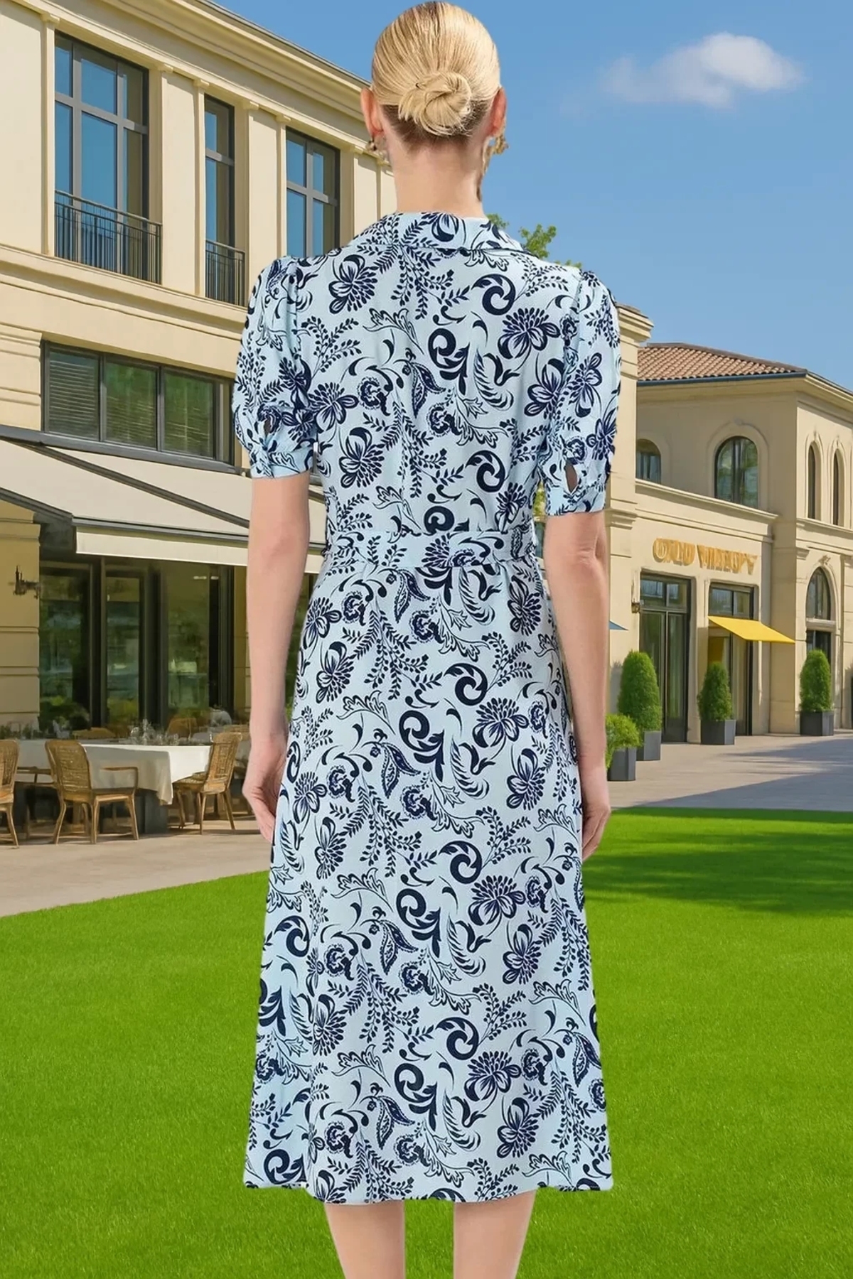 Kadın Midi Boy Gömlek Elbise Animal Desenli Viskoz Kumaş Günlük Stil Yaz Aylarının Vazgeçilmezi