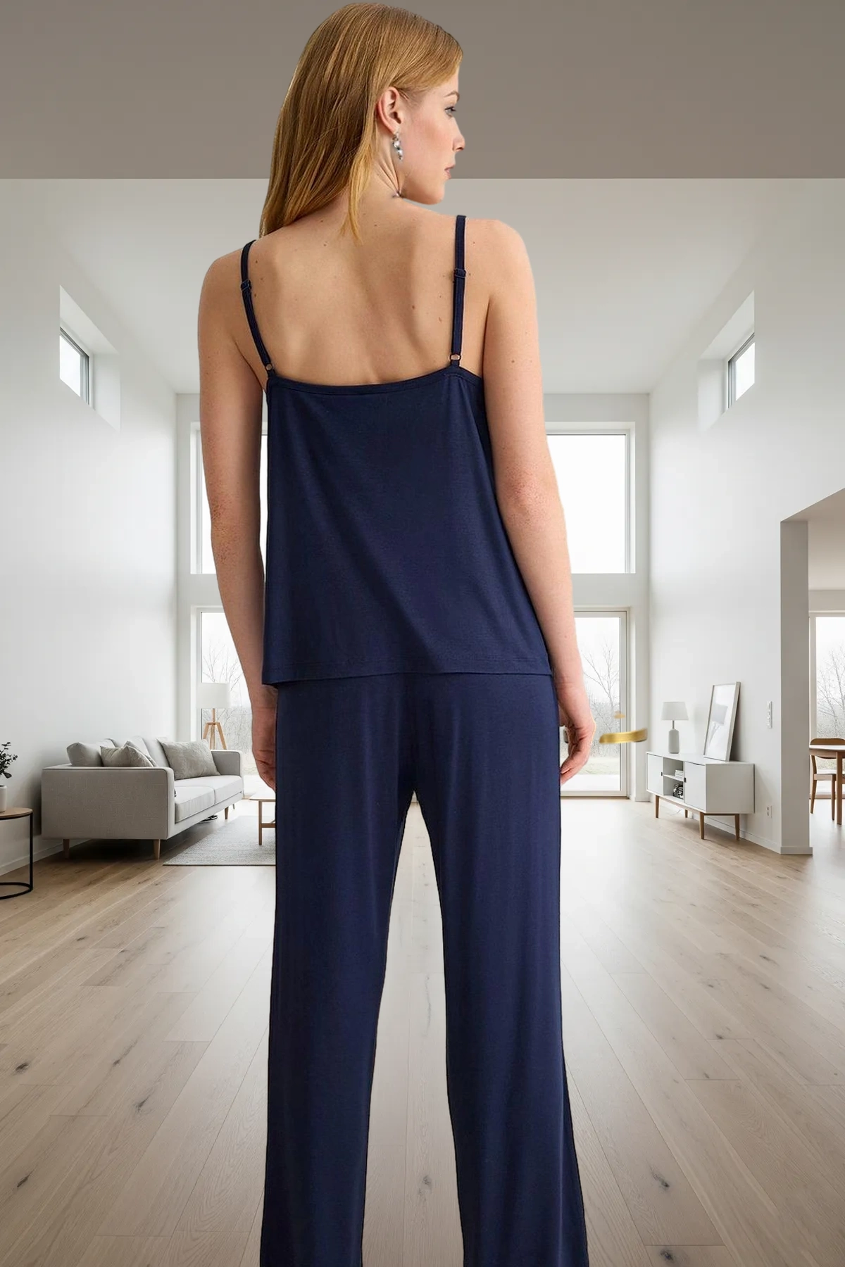 Kadın Viskon Pijama Takımı Dantel Detaylı Rahat Yazlık Profesyonel Görünüm Mükemmel Uyum