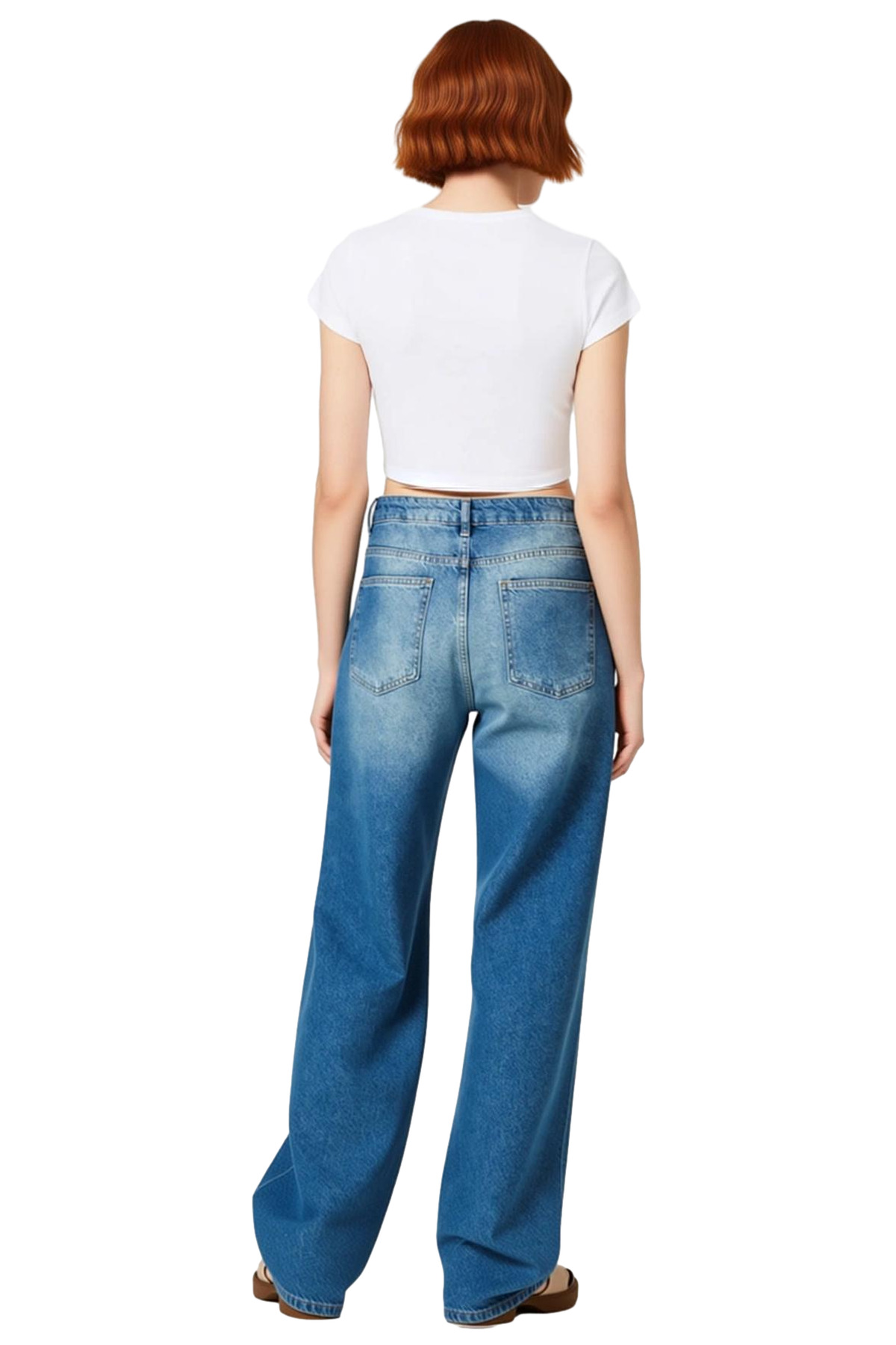 Genç Kız Wide Leg Jean Pantolon Fonksiyonel Dayanıklı Kaliteli Konforlu Estetik Premium Şık
