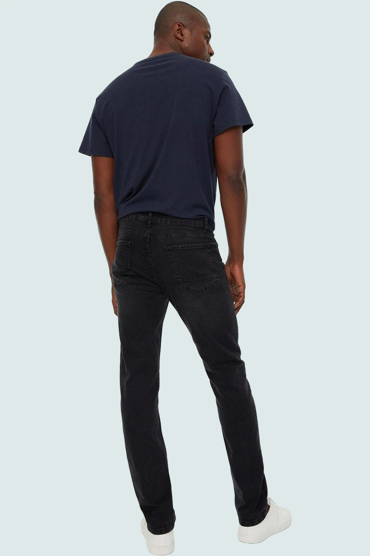 Erkek Moda Skinny Fit Denim Pantolon Esnek Kumaş Regular Boy Günlük Stil Mevsimlik Kullanım