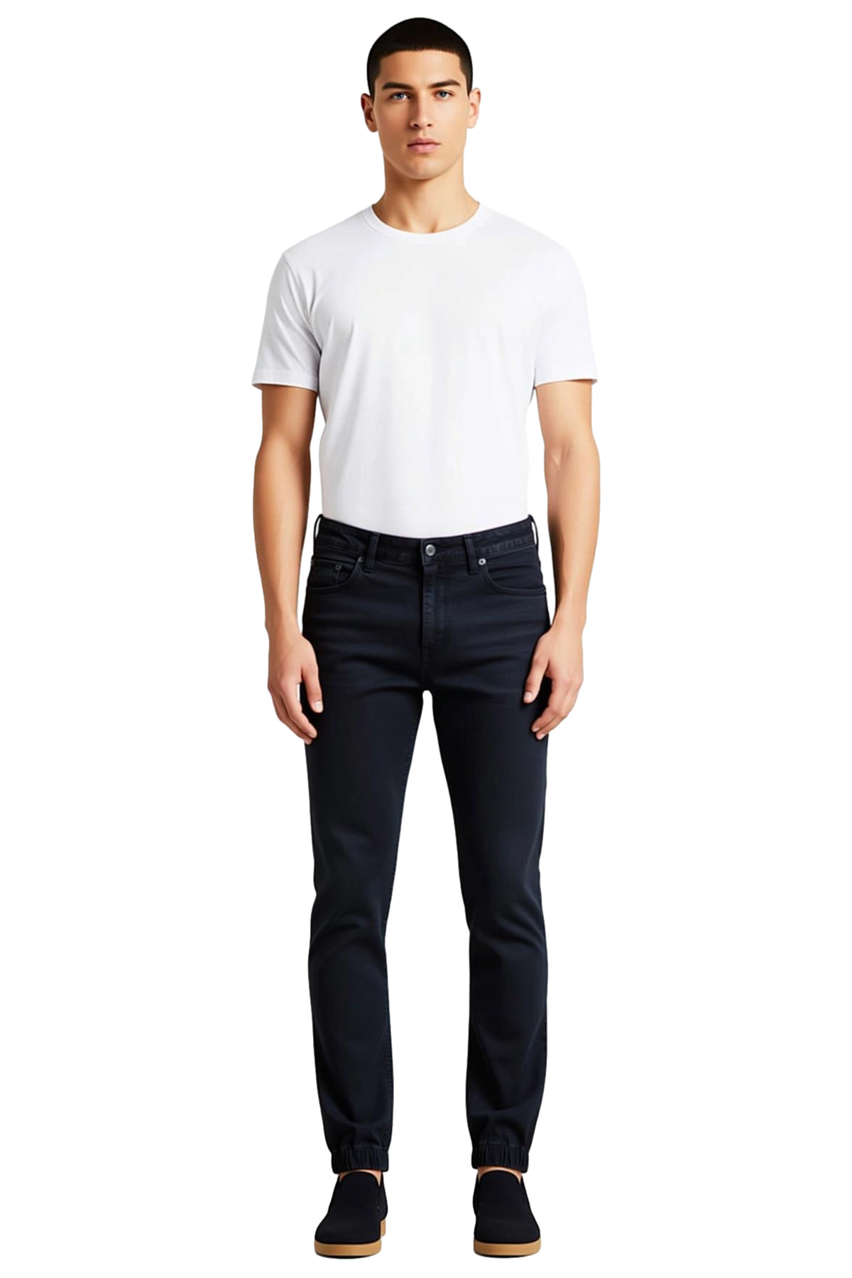 Erkek Moda Jogger Kot Pantolon Regular Boy Normal Bel Pamuk Günlük Kullanım Mevsimlik Kullanım
