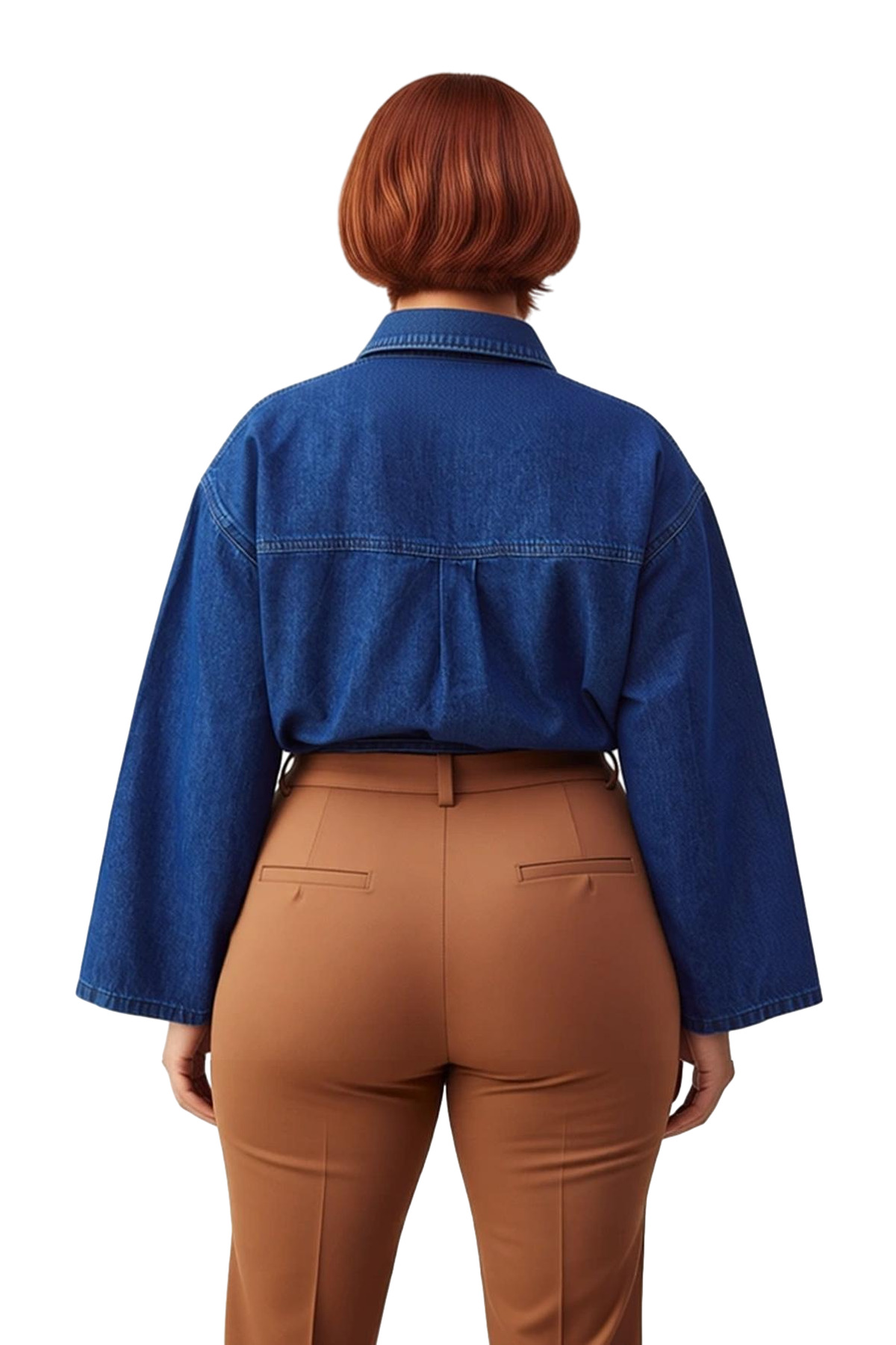 Kadın Oversize Bol Kesim Denim Gömlek Bağlama Detaylı Şehir Stili Konforlu Ve Modern Giyim Seçeneği