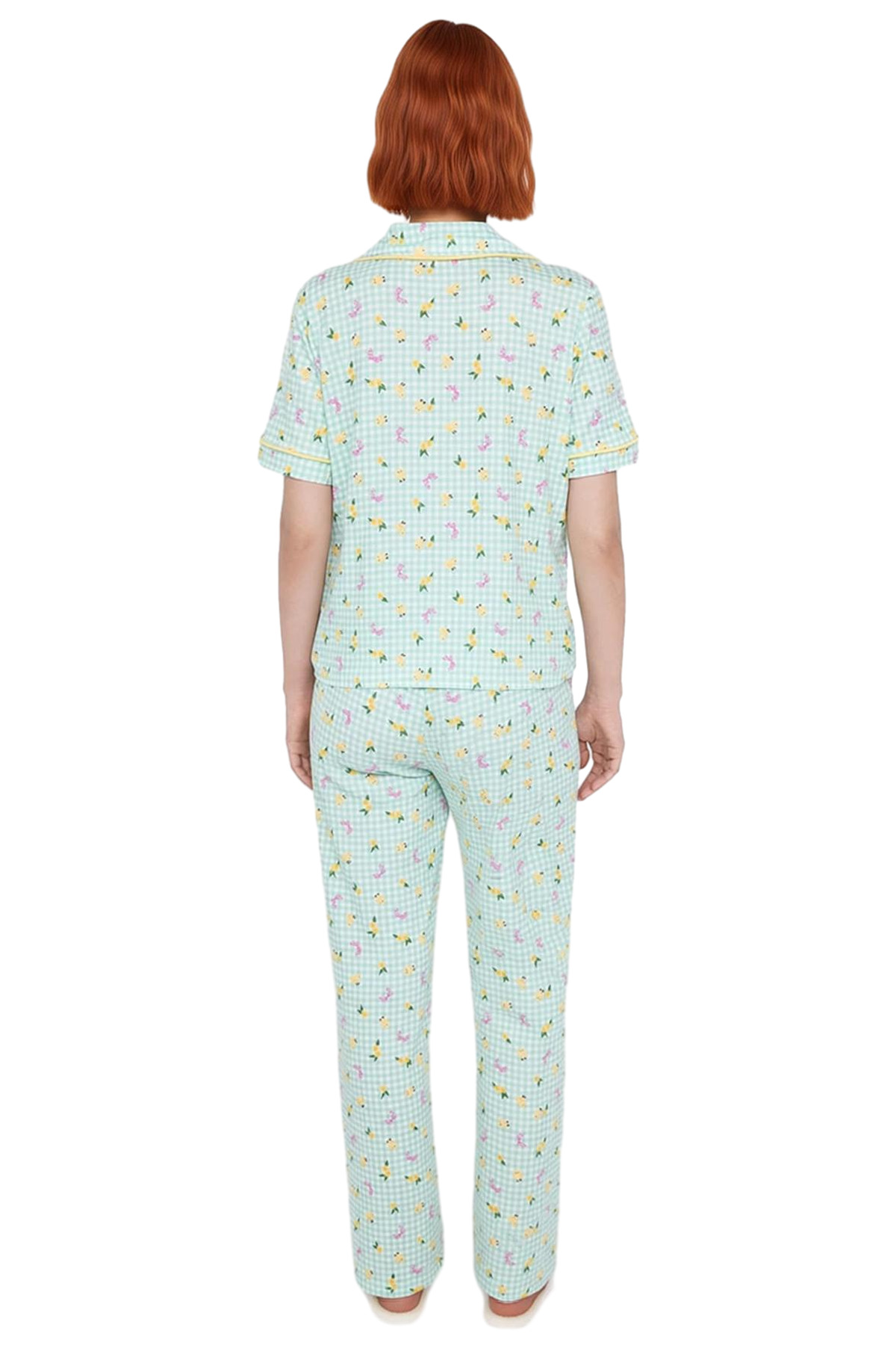 Genç Kız Ekose Desenli Gömlek Ve Pantolon Pijama Takımı Fonksiyonel Dayanıklı Kaliteli Şık