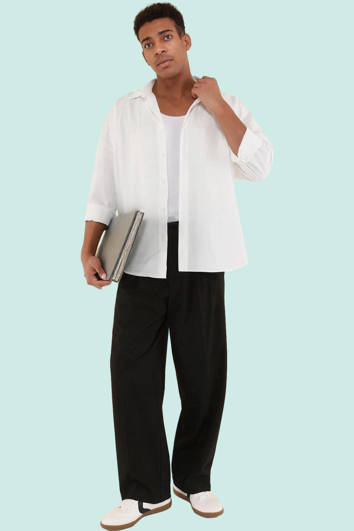 Kadın Unisex Oversize Fit Gömlek Düz Desen Günlük Kullanım İçin Yaz Aylarının Vazgeçilmezi