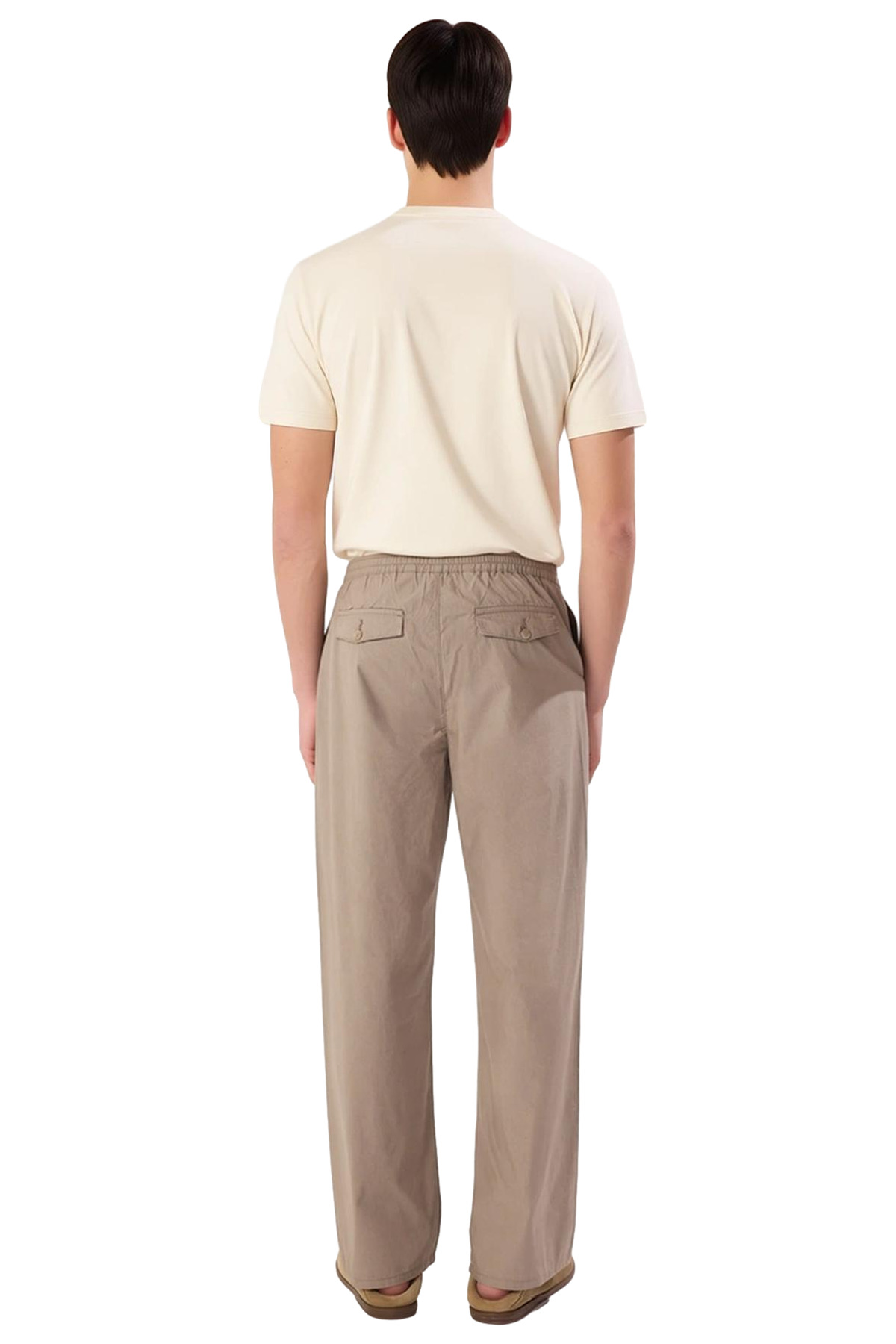 Erkek Moda Straight Fit Boru Paça Pantolon Pamuklu Günlük Kullanım İçin Rahat Dayanıklı Malzeme