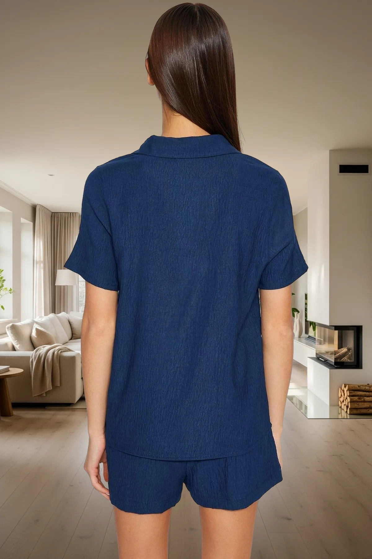 Kadın Nakışlı Saten Pijama Takımı Rahat Ev Giyim Seti Premium Kalite Konforlu Kesim Kullanım