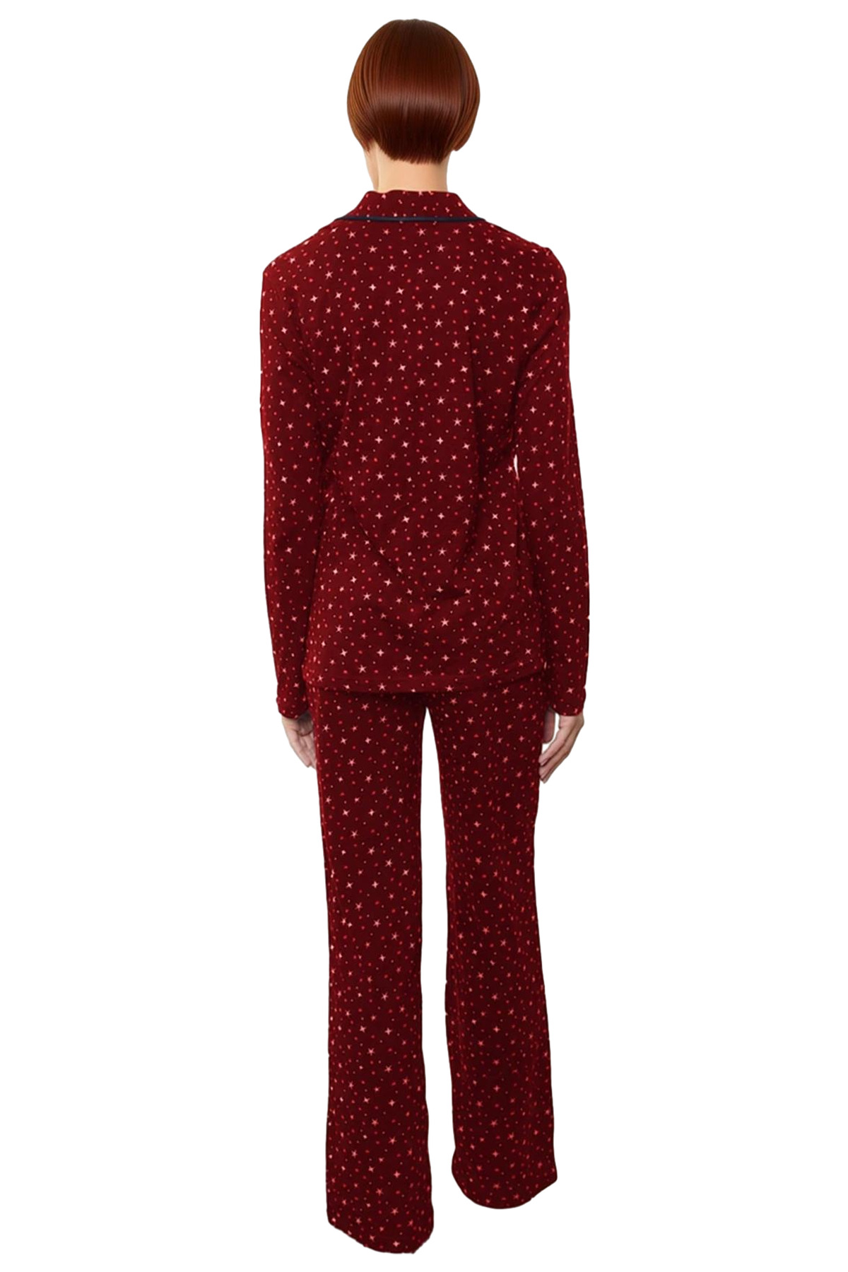 Kadın Galaksi Desenli Pamuklu Pijama Takımı Kaliteli İşçilik Özenle Seçilmiş Yüksek Kalite