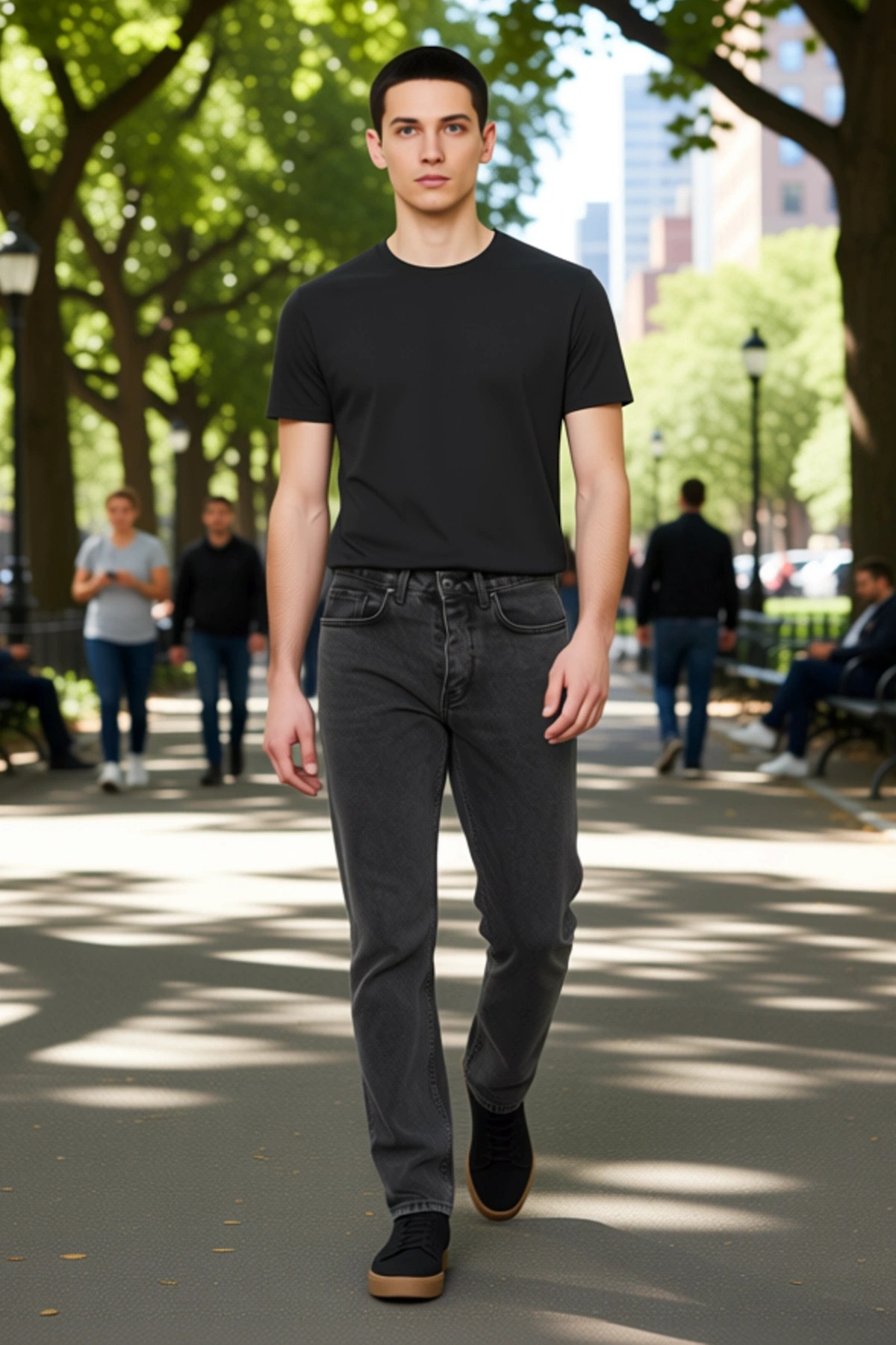 Erkek Moda Essential Fit Kot Pantolon Pamuk Günlük Ve Casual Kombinler Mevsimlik Kullanım
