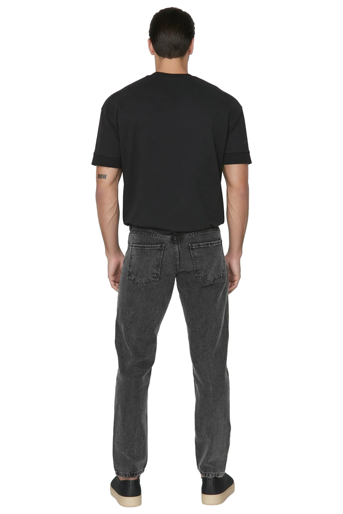 Erkek Moda Essential Fit Kot Pantolon Pamuk Günlük Ve Casual Kombinler Mevsimlik Kullanım