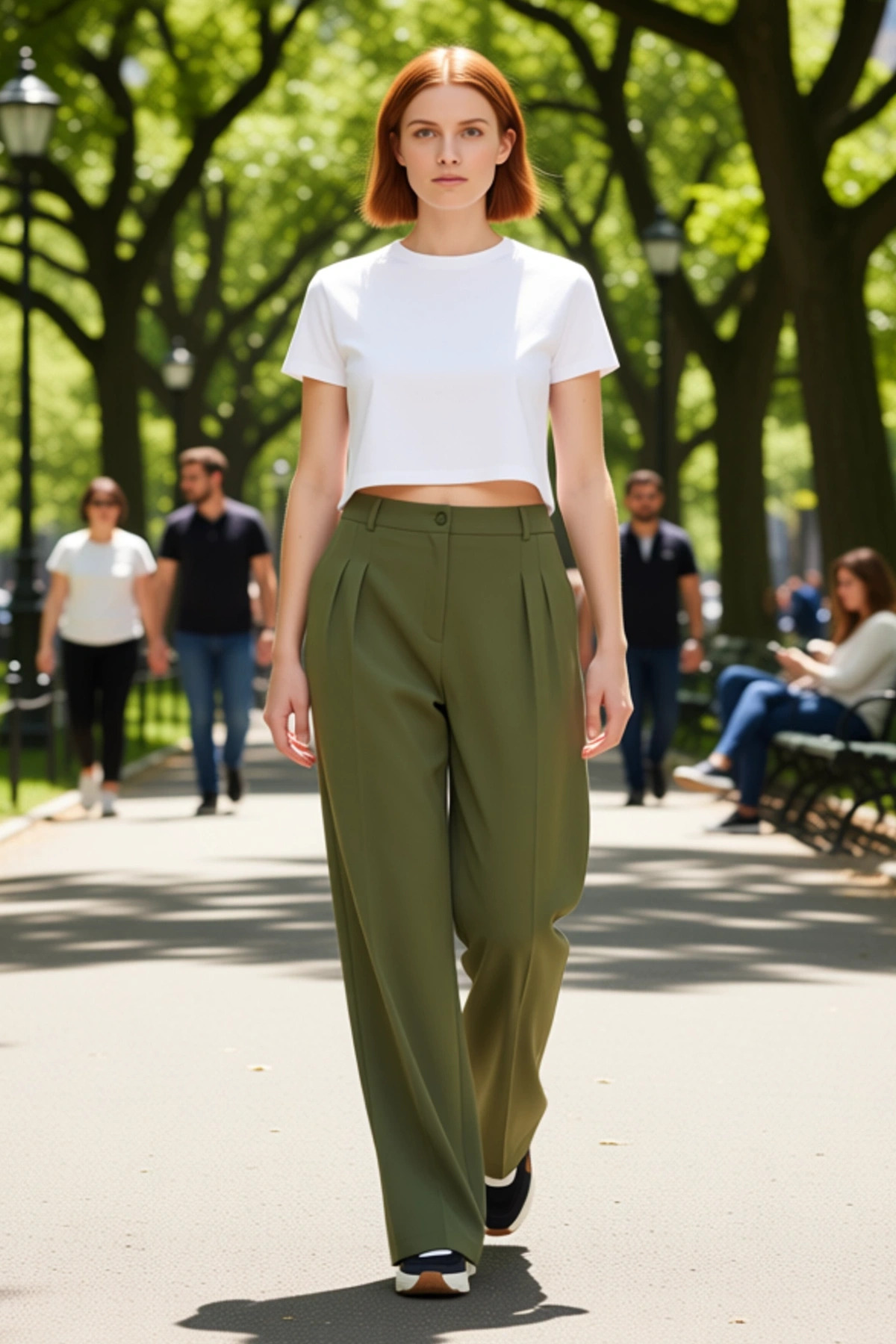 Kadın Moda Geniş Paça Uzun Pantolon Düz Desen Wide Leg Yüksek Bel Günlük Yazlık