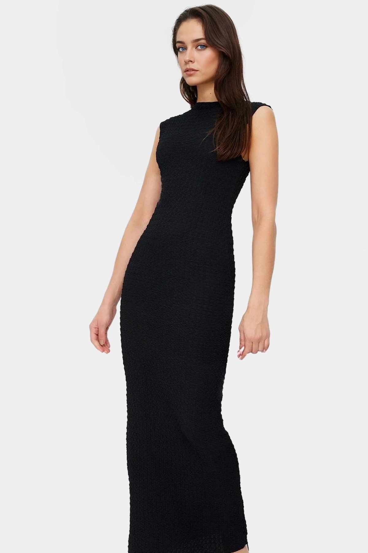 Kadın Örme Midi Elbise Bodycon Kalıp Kayık Yaka Yazlık Günlük Şık Yaz Aylarının Vazgeçilmezi