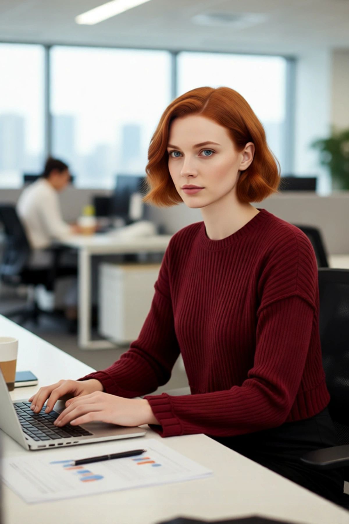 Kadınlar İçin Oversize Crop Bisiklet Yaka Fitilli Uzun Kollu Basic Akrilik Triko Kazak İlkbahar