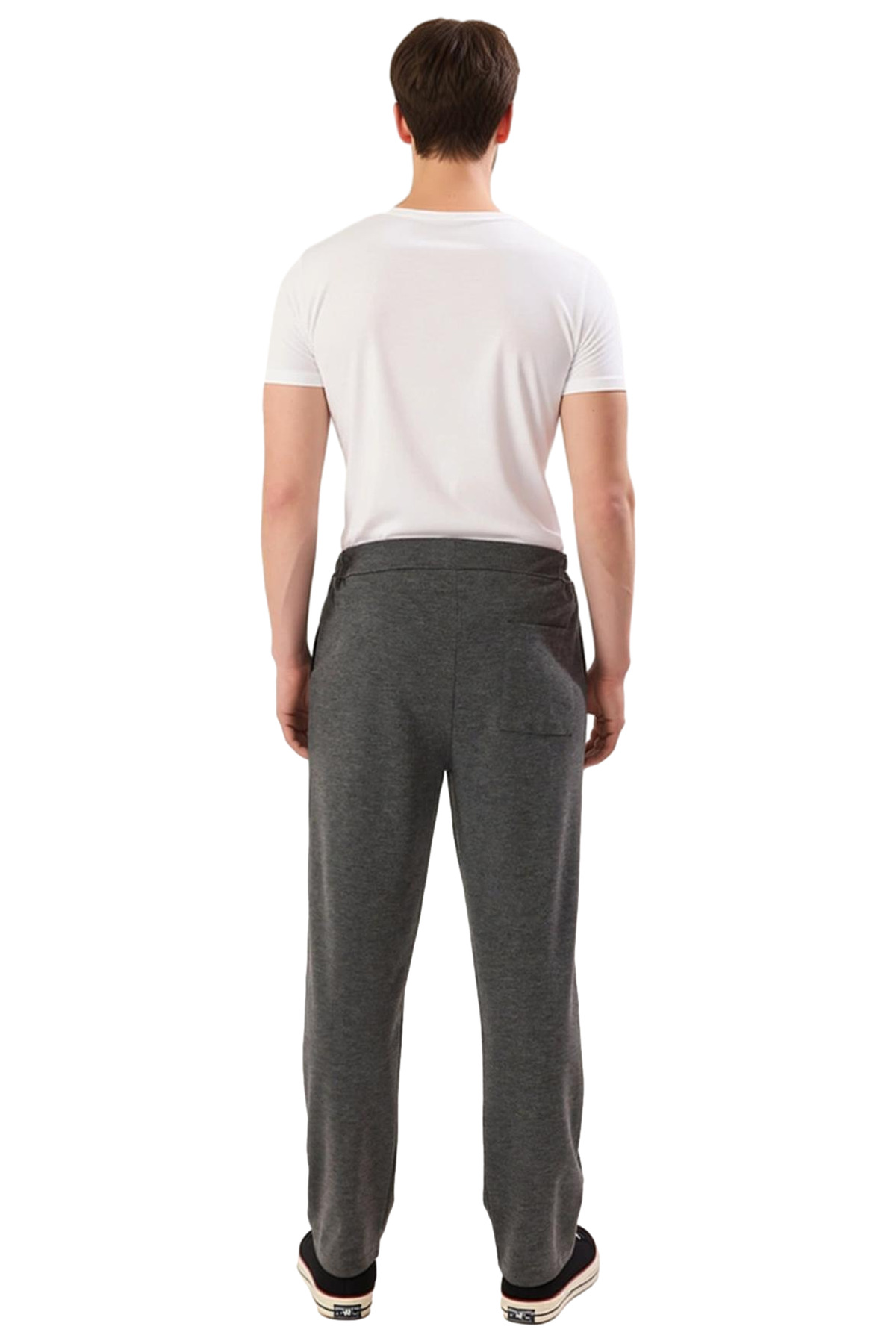 Erkek Moda Geniş Paça Örme Pantolon Rahat Kesim Günlük Kullanım İçin Dokulu Kumaş Modern Tasarım