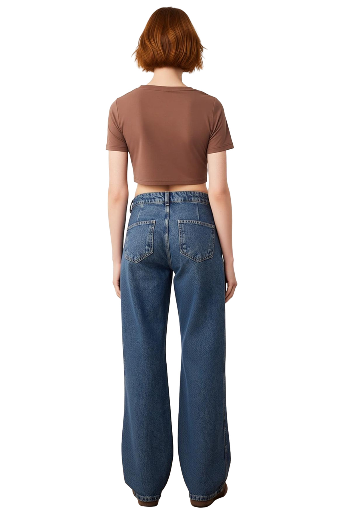 Kadın Geniş Paça Denim Pantolon Fonksiyonel Dayanıklı Kaliteli Konforlu Estetik Premium Şık