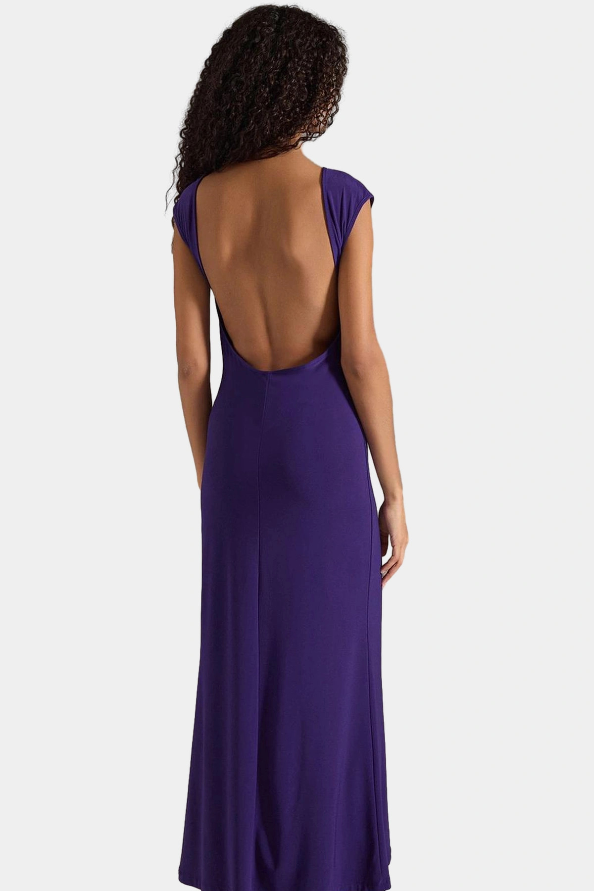 Kadın Maxi Elbise Bodycon Kalıp Örme Kumaş Sırt Detaylı Yazlık Günlük Kullanım Özel Günler