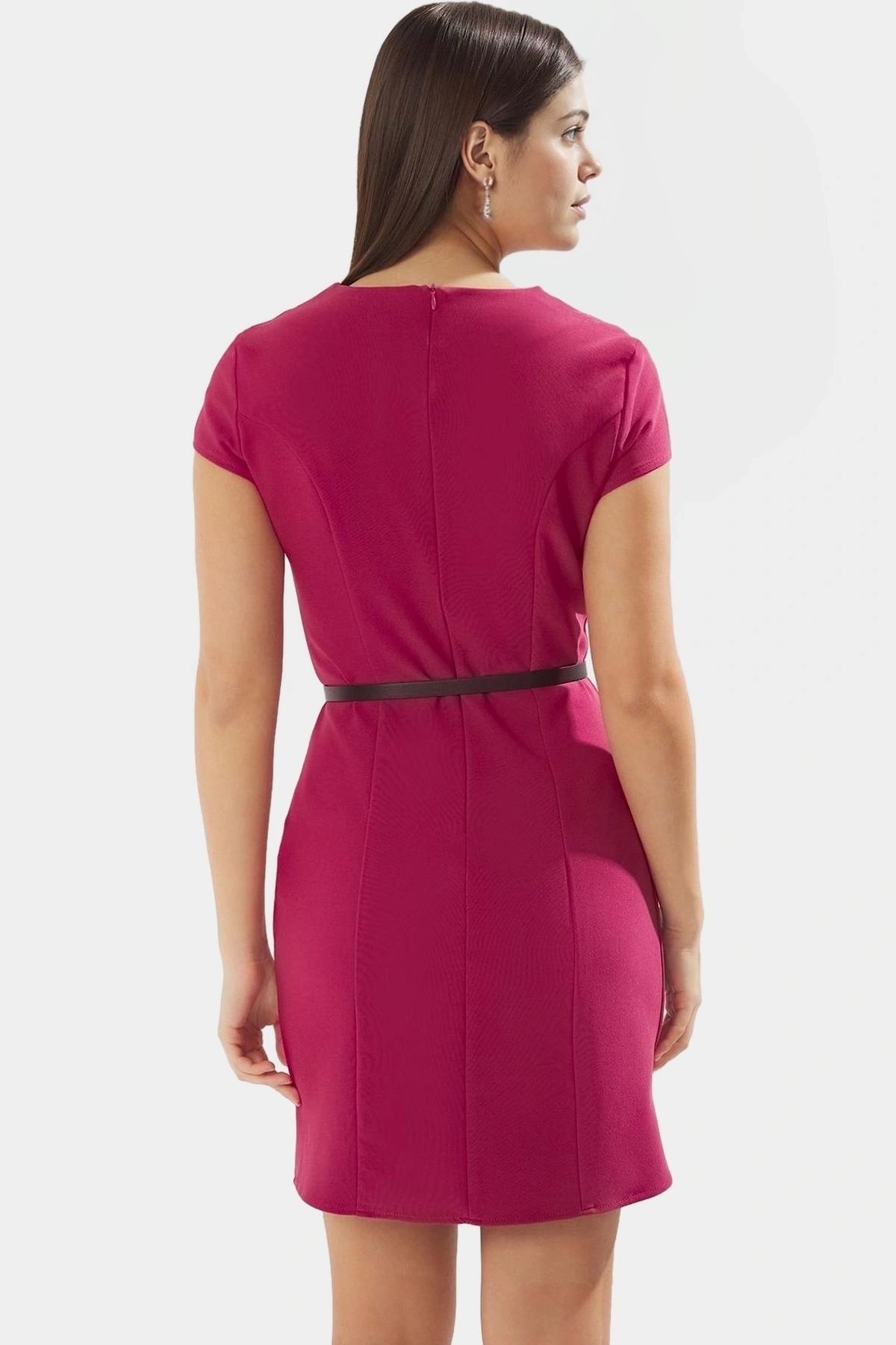 Kadın Mini Elbise Kemerli Bodycon Kalıp Dokuma Kumaş Yazlık Günlük Yaz Aylarının Vazgeçilmezi