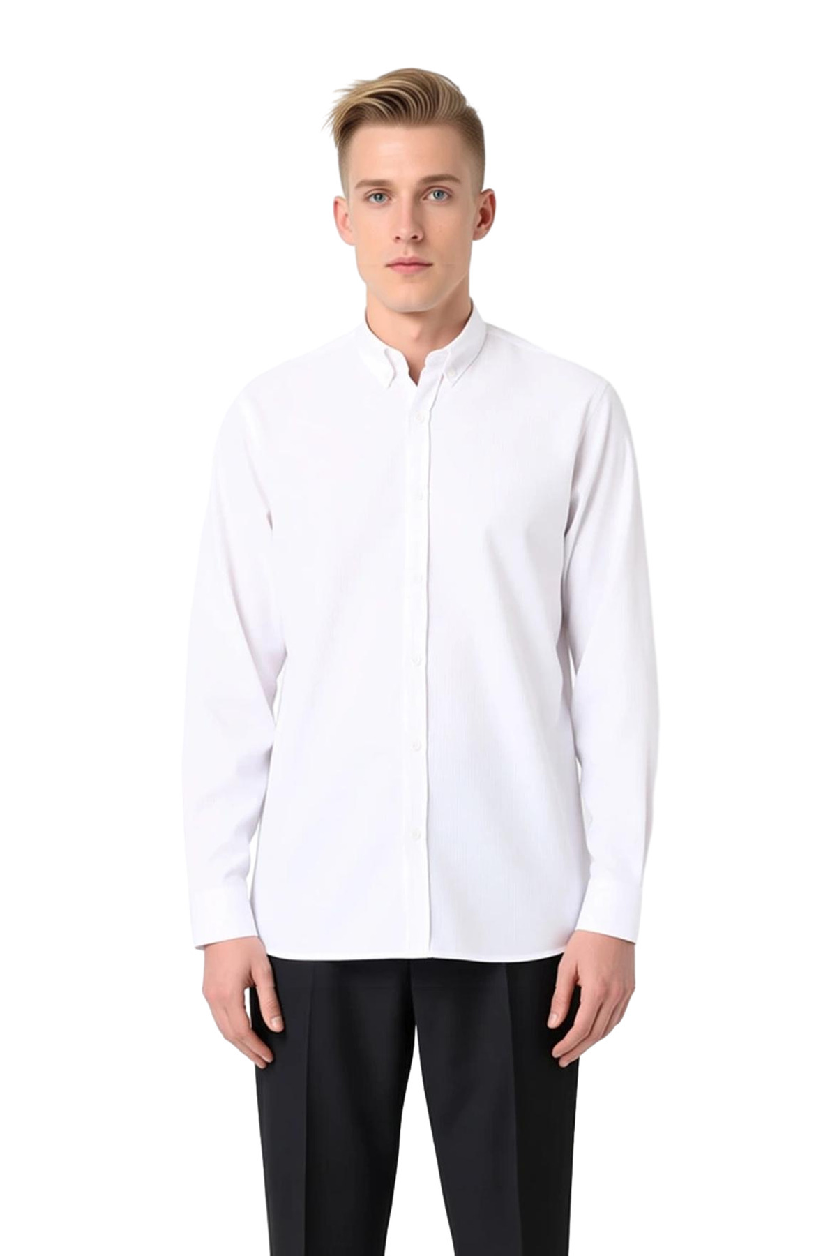 Erkek Dokulu Slim Fit Uzun Kollu Gömlek Modern Tarzı Ve Konforu Bir Arada Sunan Şık Seçim Spor
