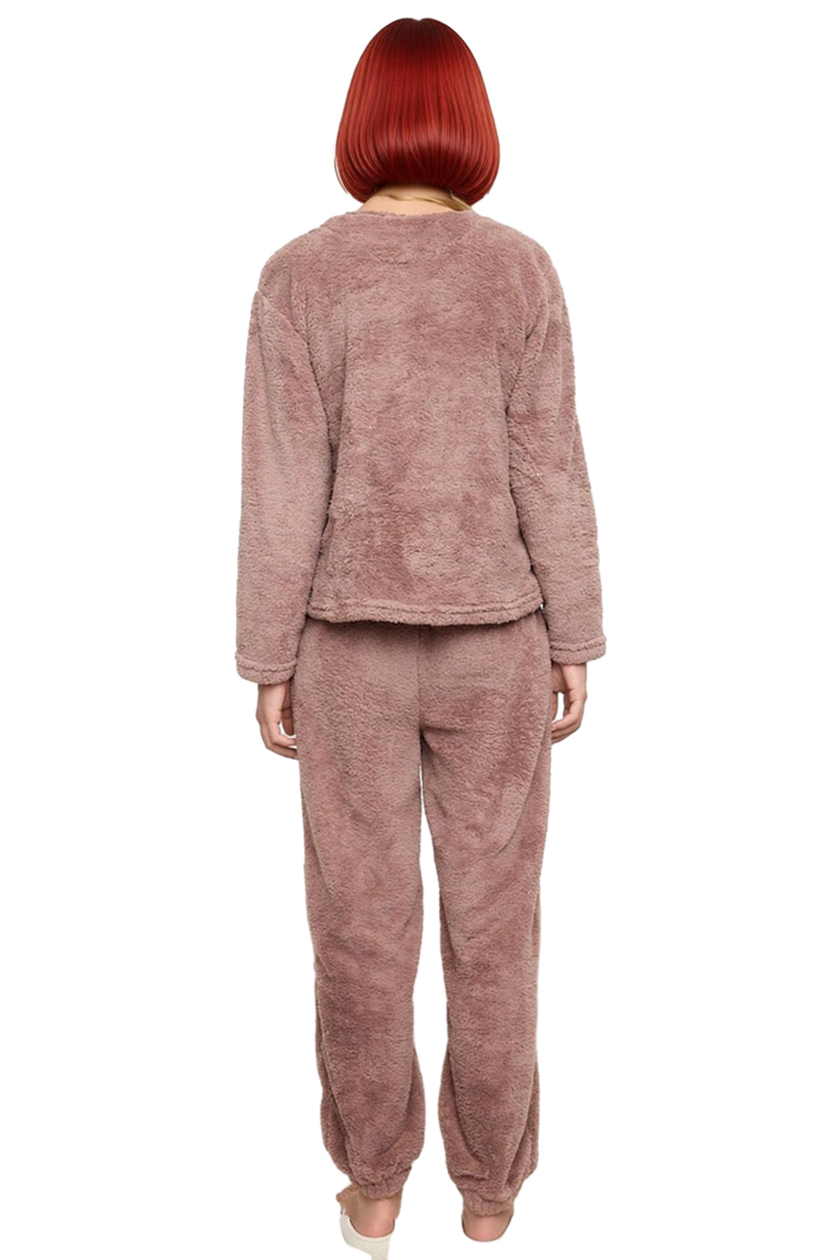 Kadın Vizon Wellsoft Pijama Takımı Saç Bandı Hediyeli Fonksiyonel Dayanıklı Kaliteli Rahat