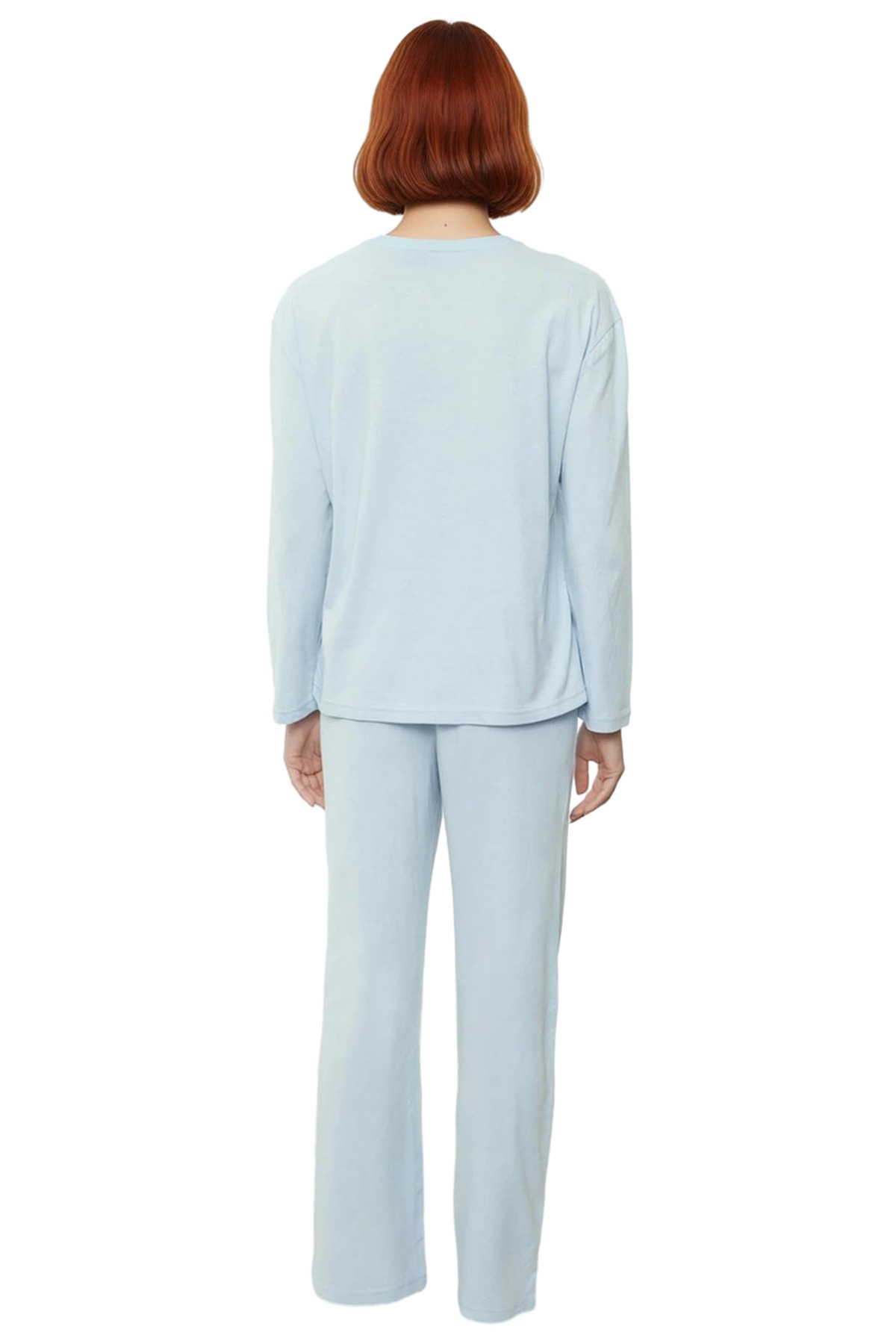 Kadın Pamuklu Ayıcıklı Pijama Takımı Regular Kalıp Homewear Modern Stil