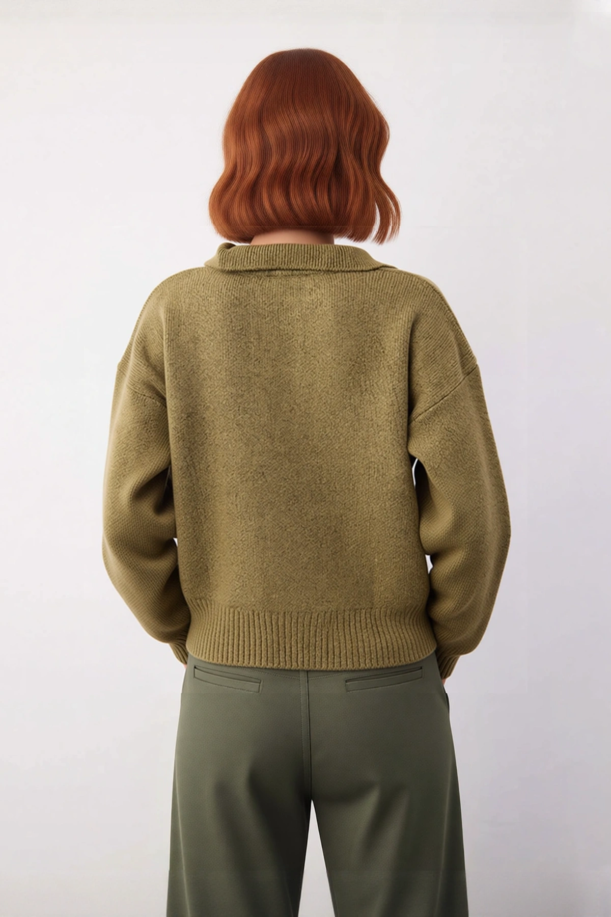 Kadın Oversize Polo Yaka Triko Kazak Kışlık Soğuk Hava Şıklığı İçin İdeal Günlük Kombinler